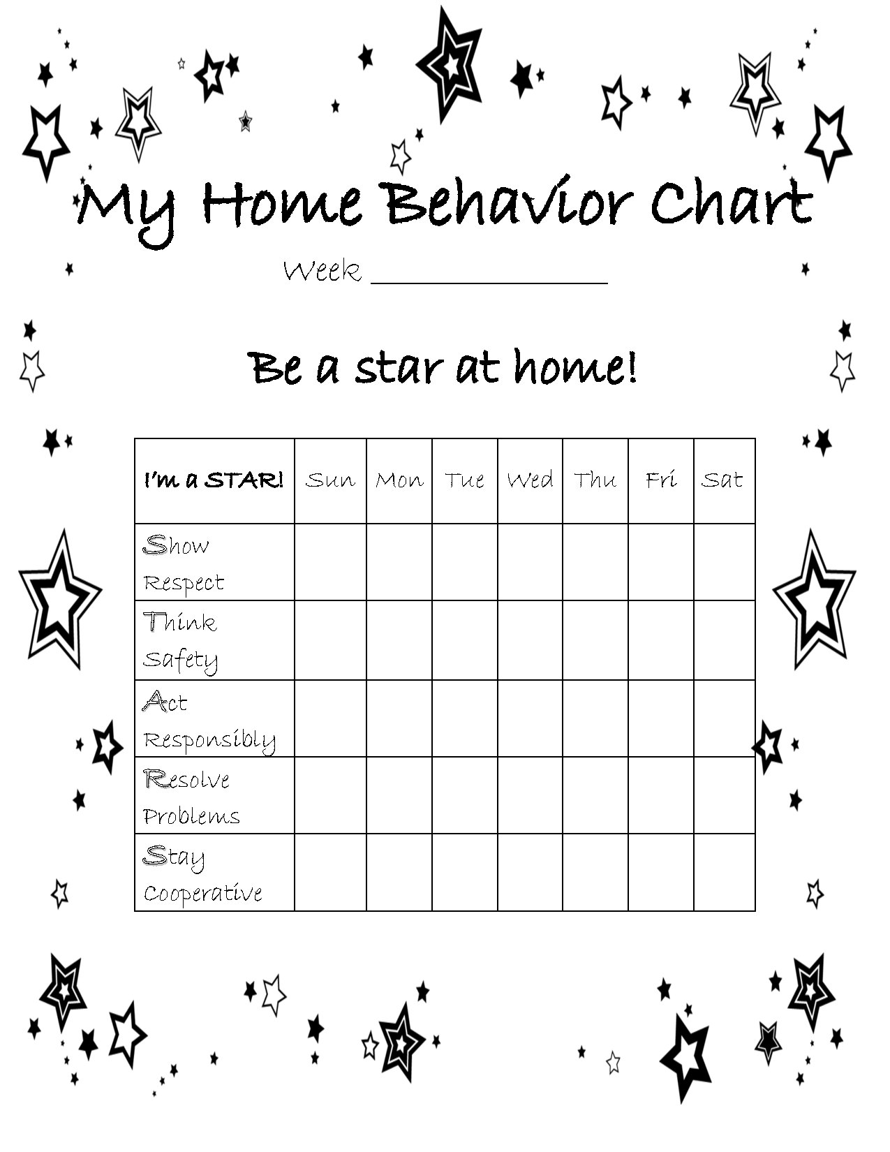 6 Behavior Chart Templates PDF DOC