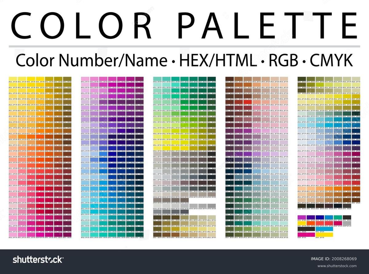 1137 CMYK Color Table For Sublimation Or White Toner Printers Etsy