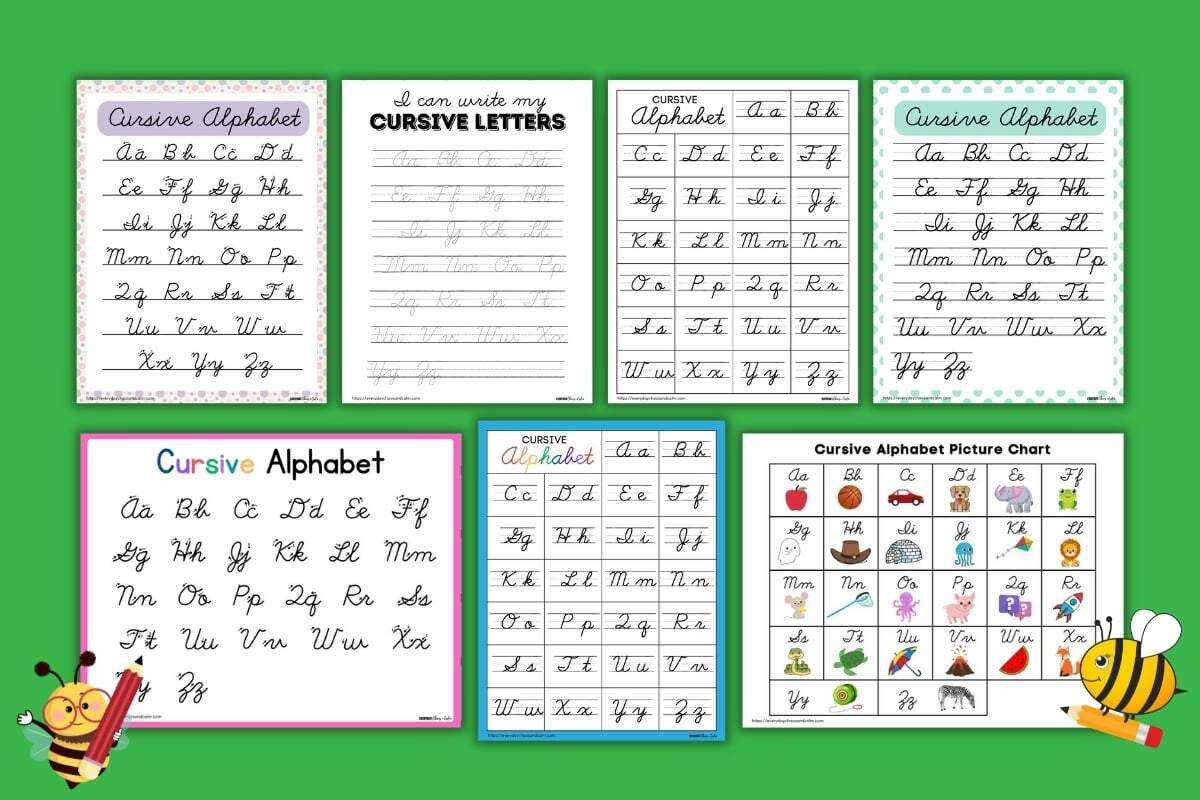 13 Free Printable Cursive Alphabet Charts For Kids