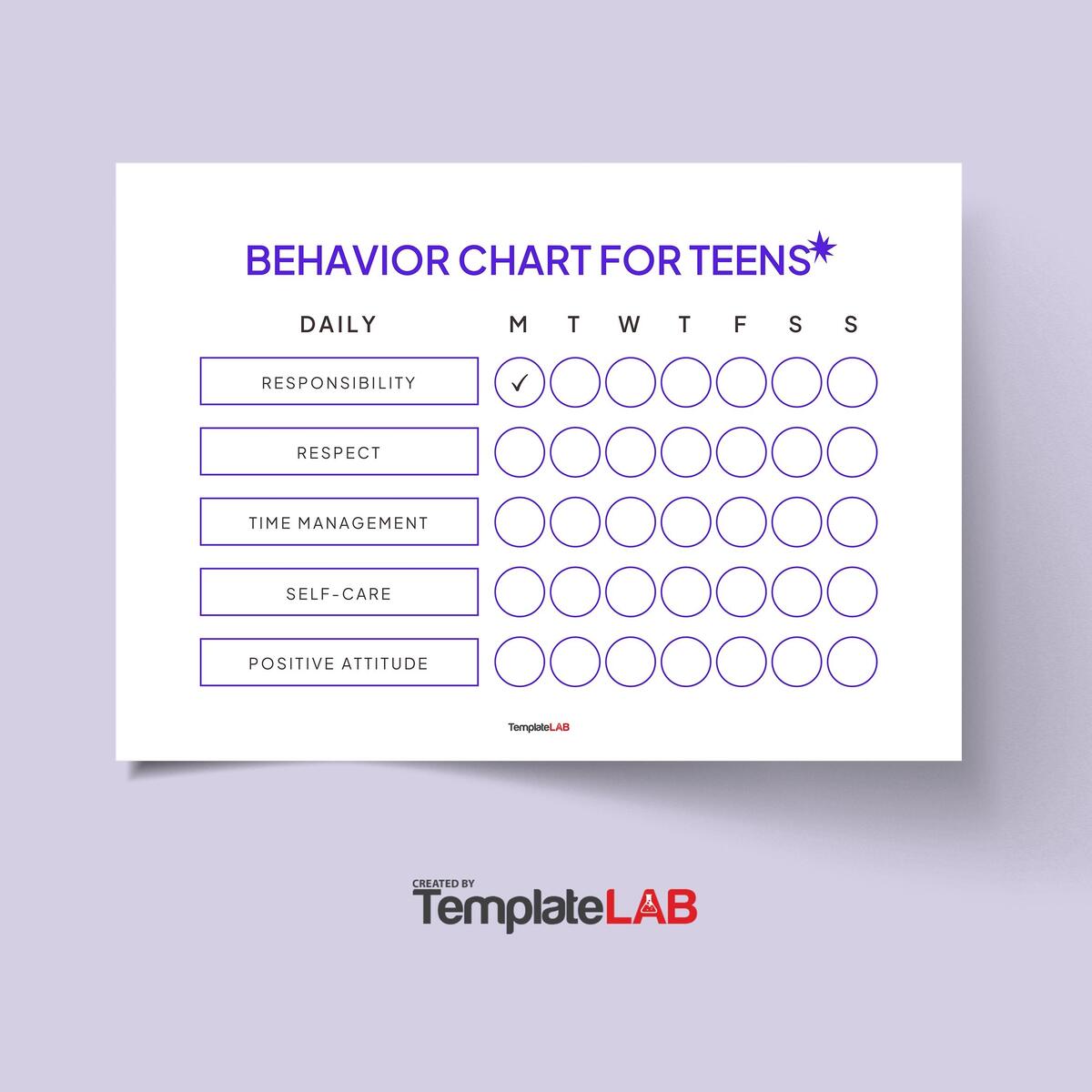 19 Printable Behavior Chart Templates For Kids TemplateLab