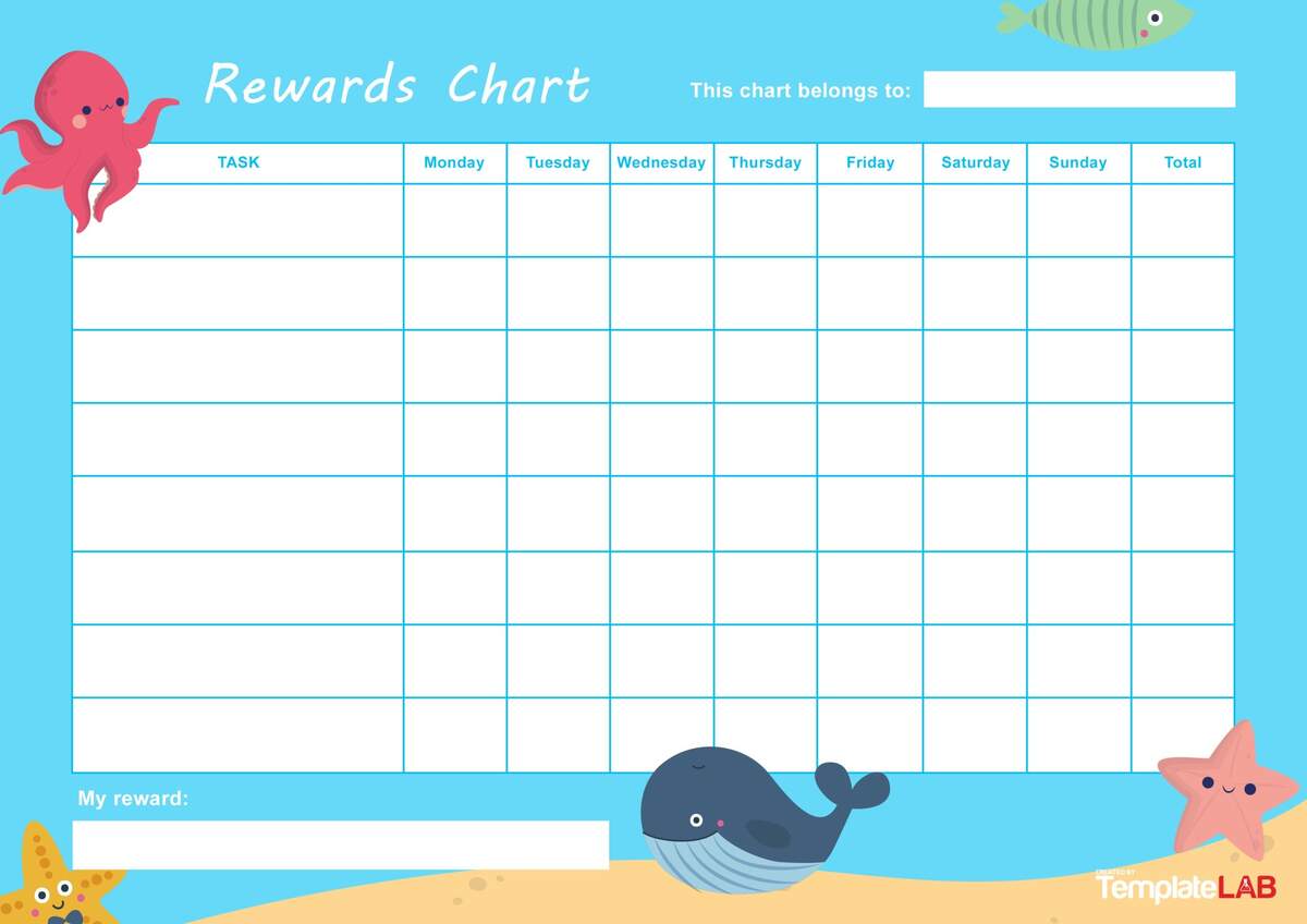 Blank Reward Chart Printable The Girl Creative