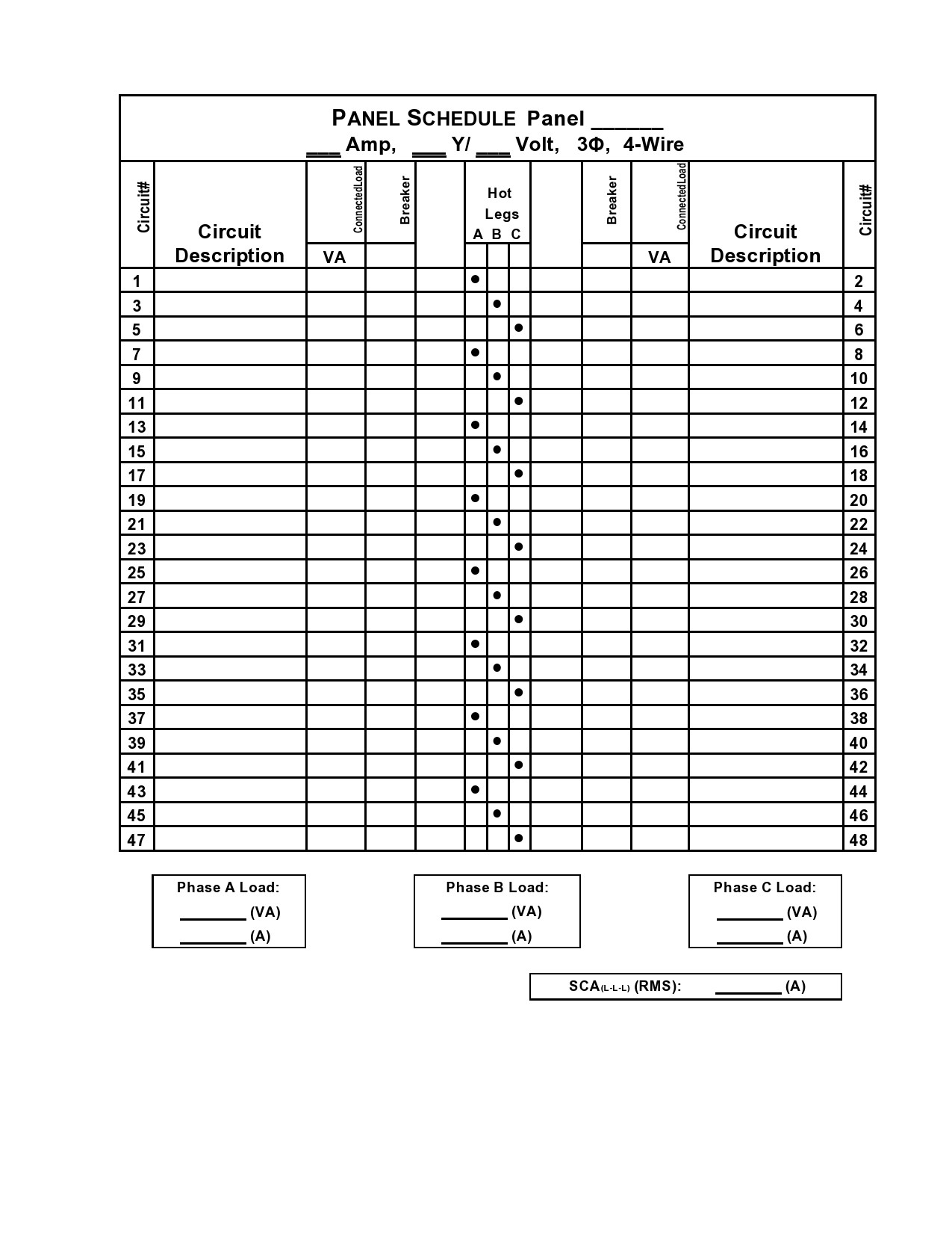 42 Fillable Panel Schedule Templates Excel Word TemplateLab