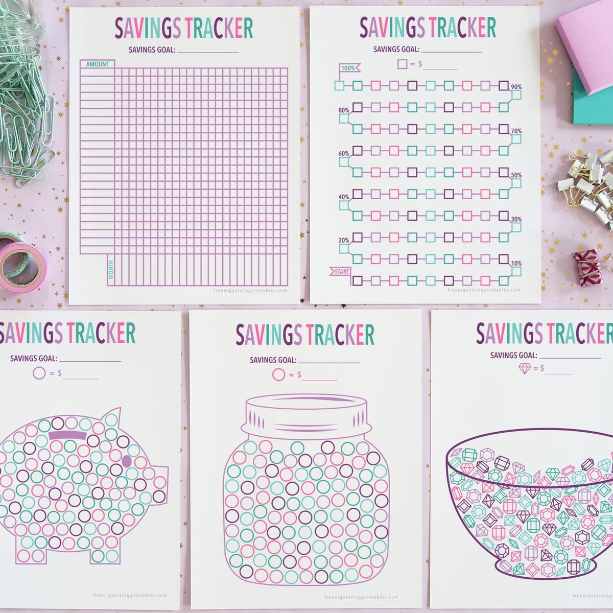 FREE Savings Tracker Printable Customize Online
