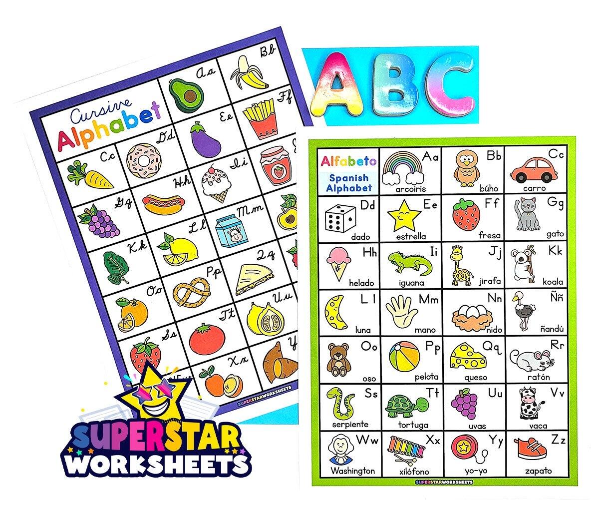 ABC Alphabet Charts Superstar Worksheets