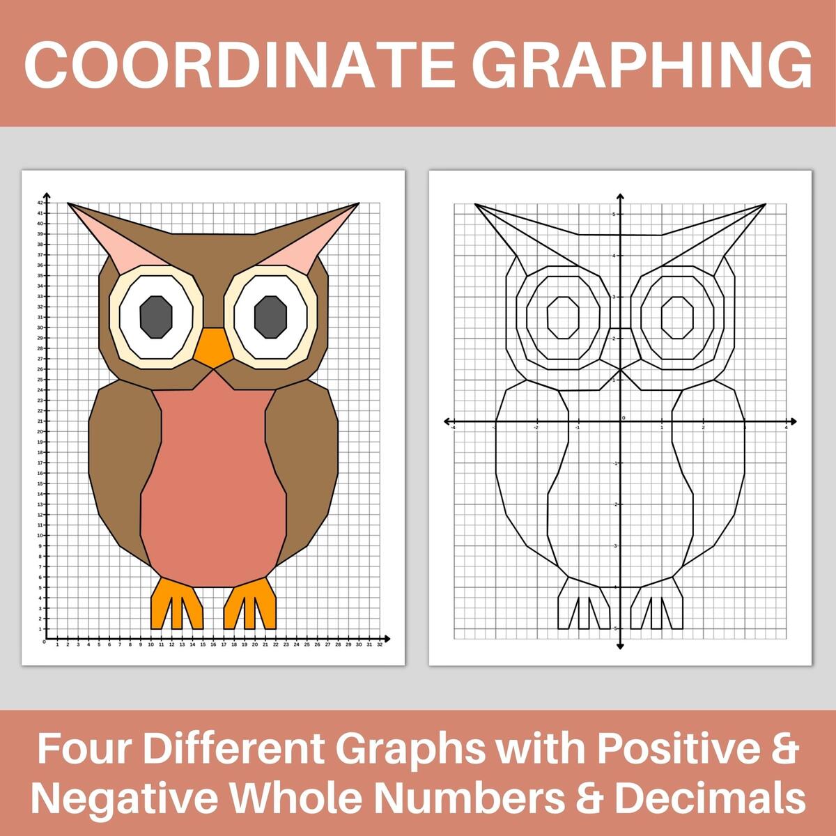 Back To School Owl Coordinate Graphing Plotting Ordered Pairs Mystery Picture Made By Teachers