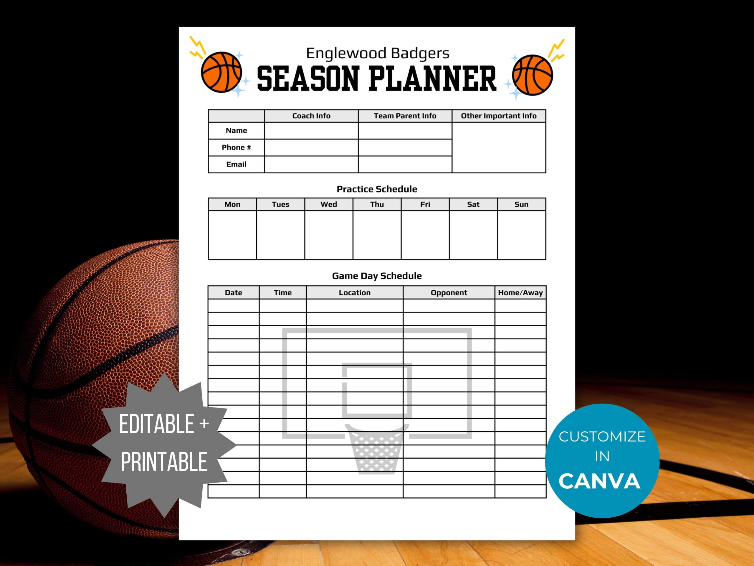 Printable Roster Basketball Roster Template PDF Form FormsPal