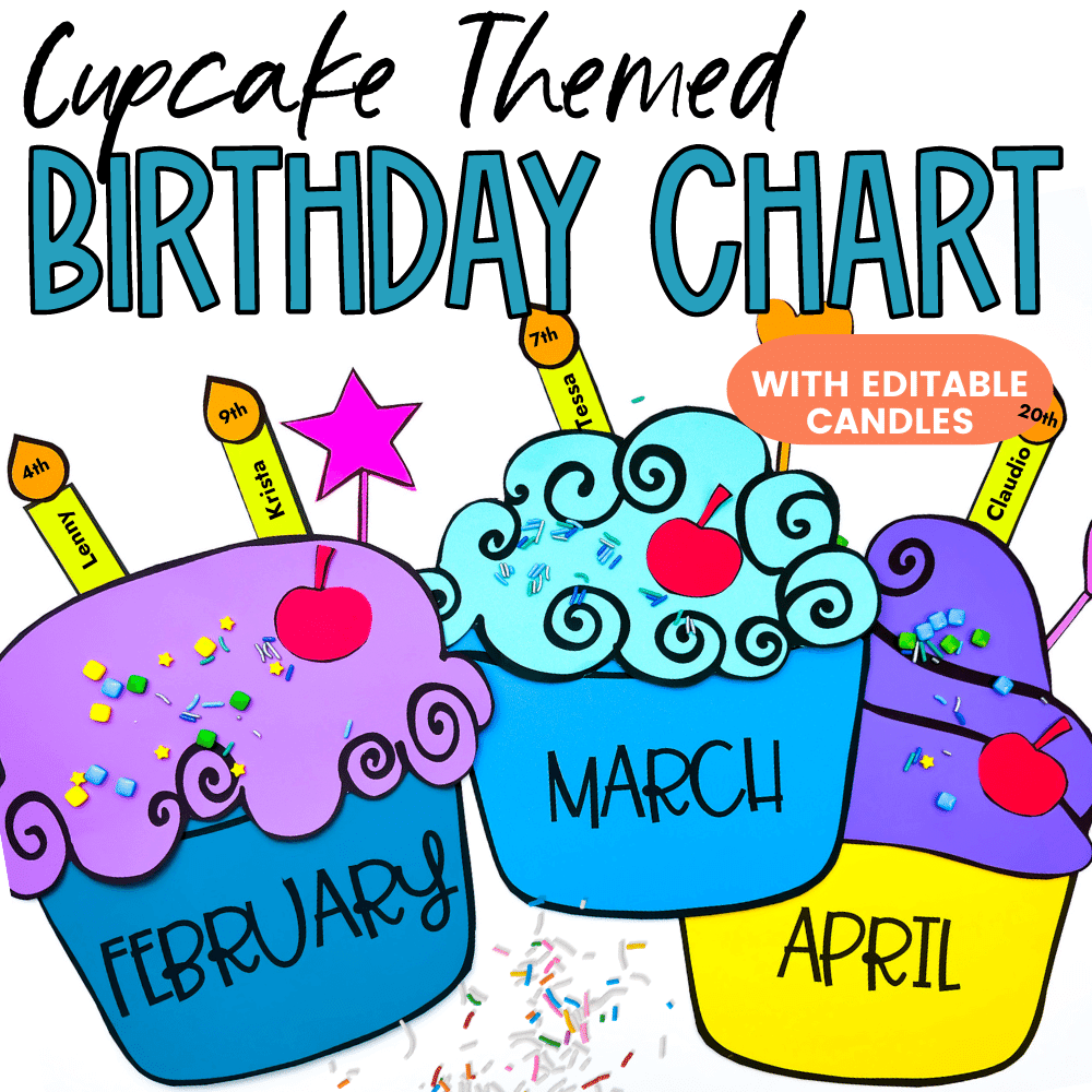 Birthday Chart Cupcake Made By Teachers
