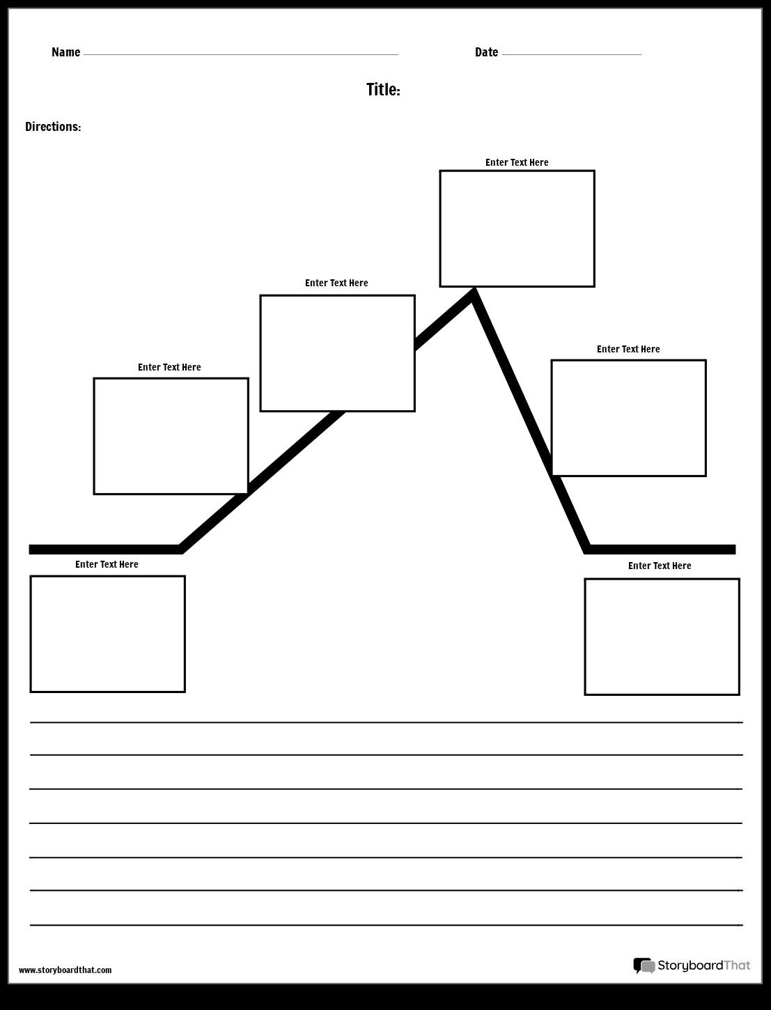 Plot Diagram Worksheets Customize With Storyboard That