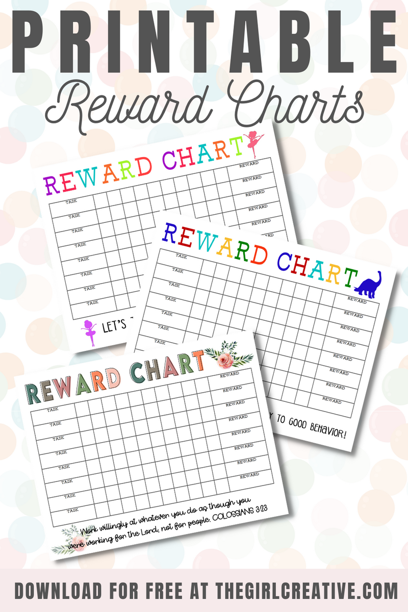 Blank Reward Chart Printable The Girl Creative Blank Reward Chart Printable The Girl Creative