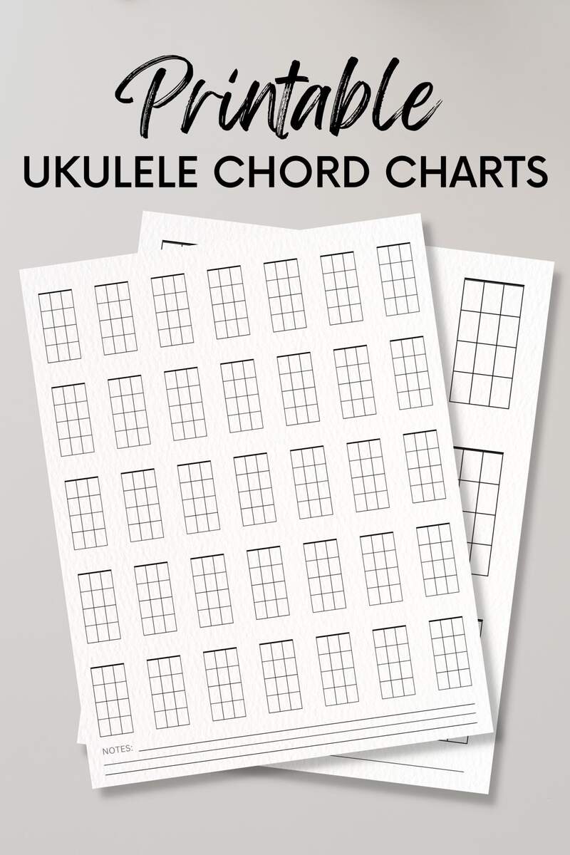Ukulele Blank Tabs Chords Instant Printable Download Etsy