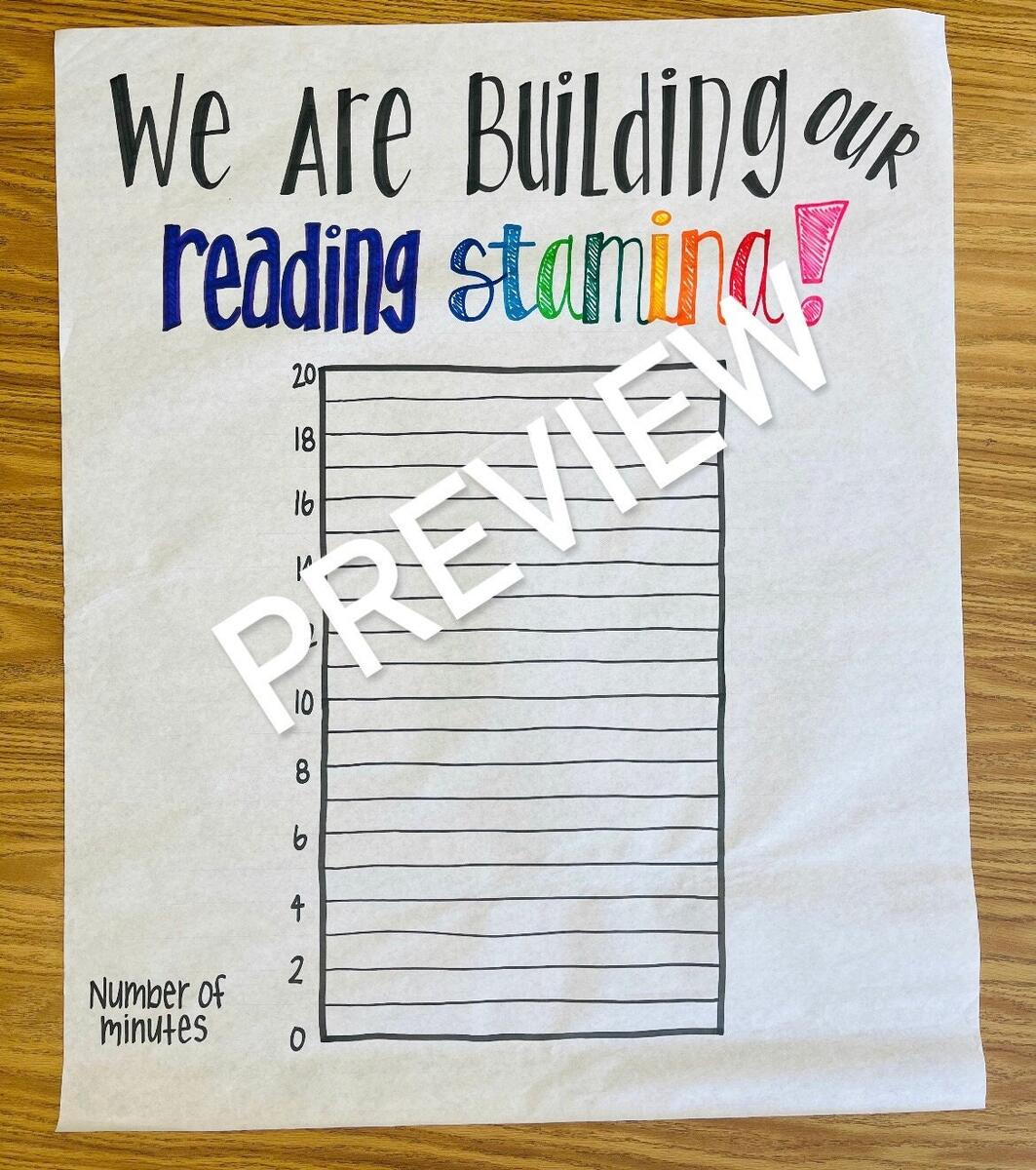 Building Reading Stamina Anchor Chart Etsy Israel