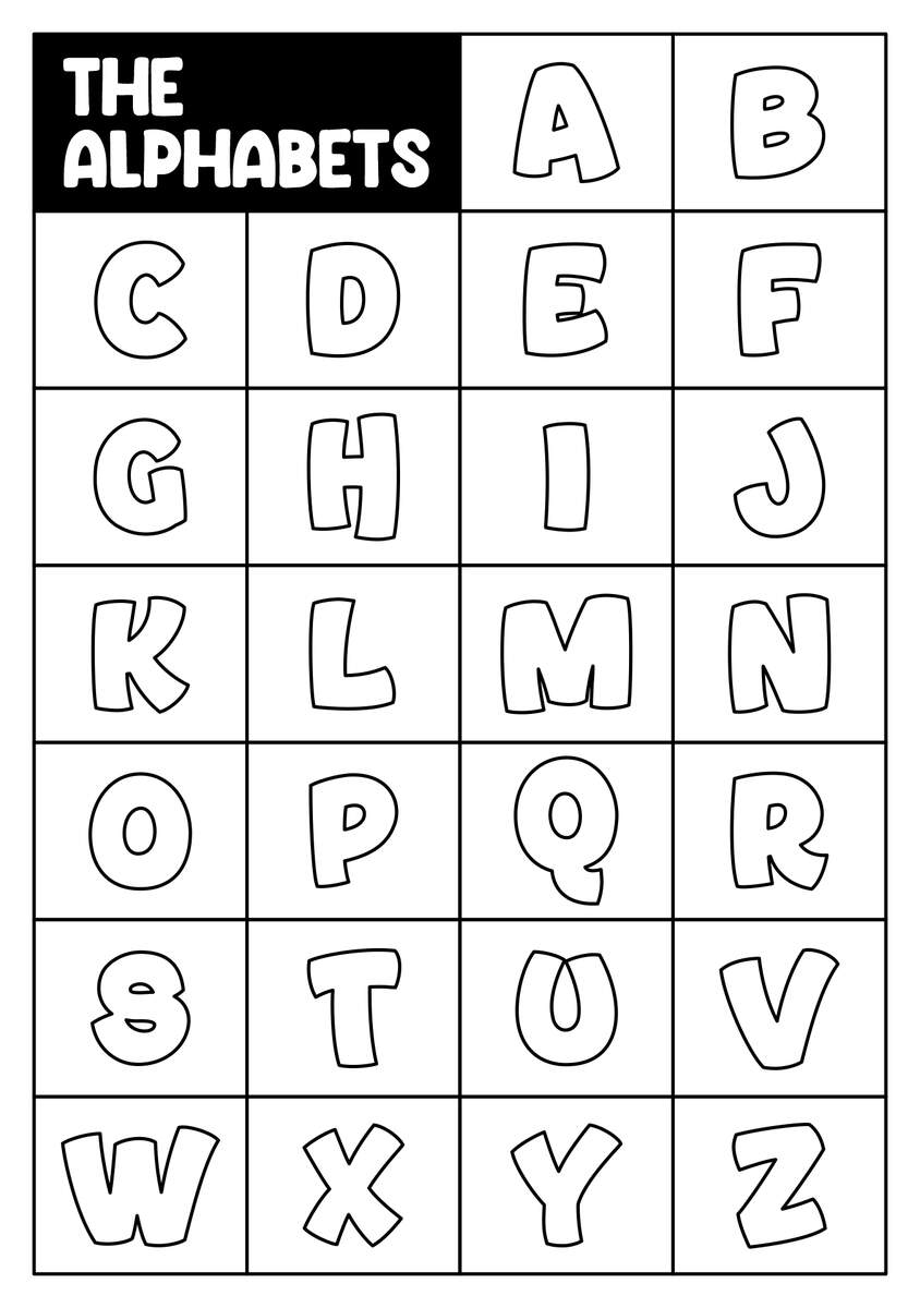 Chart Full Page Alphabet ABC 10 Free PDF Printables Printablee