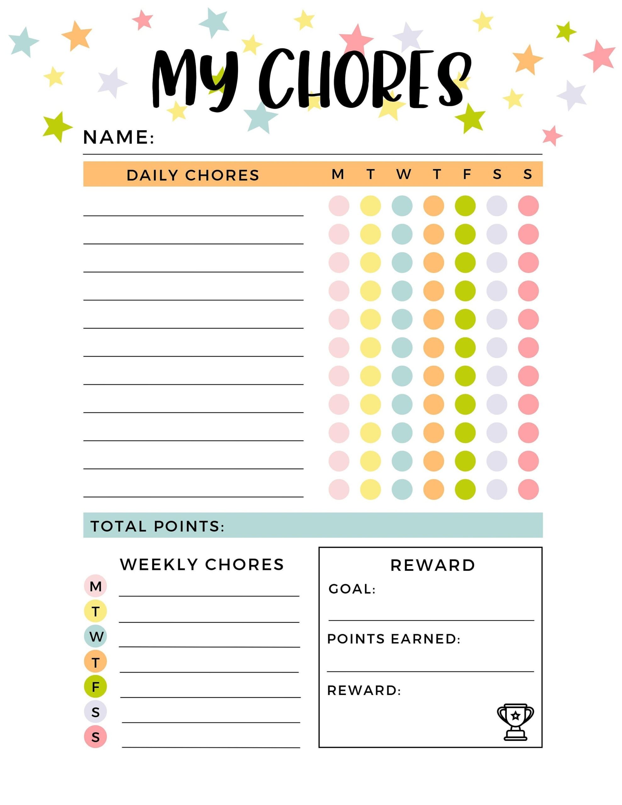 Chore Charts For Kids Chore Chart Printable Reward Chart Printable Reward Chart For Kids Kids Chore Chart Printable Chore Chart Etsy Israel