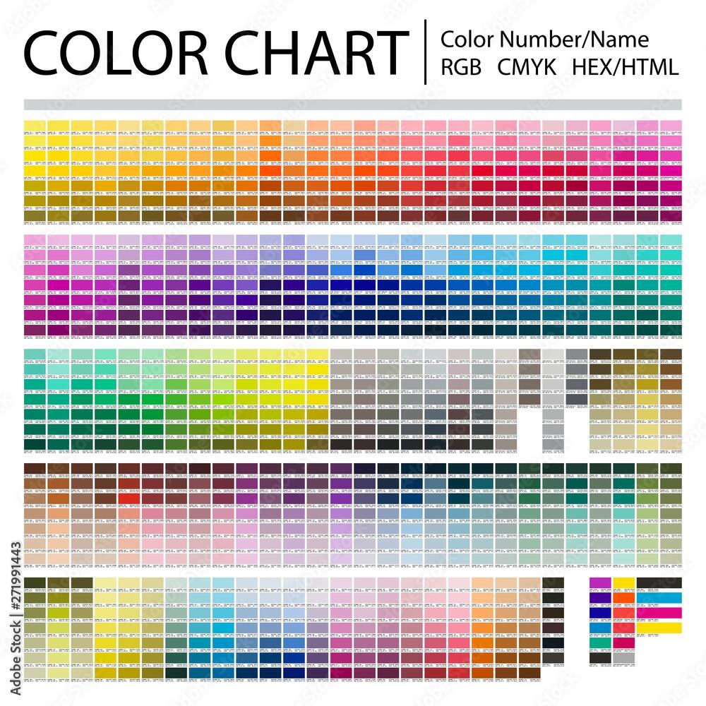 Sublimation Color Chart