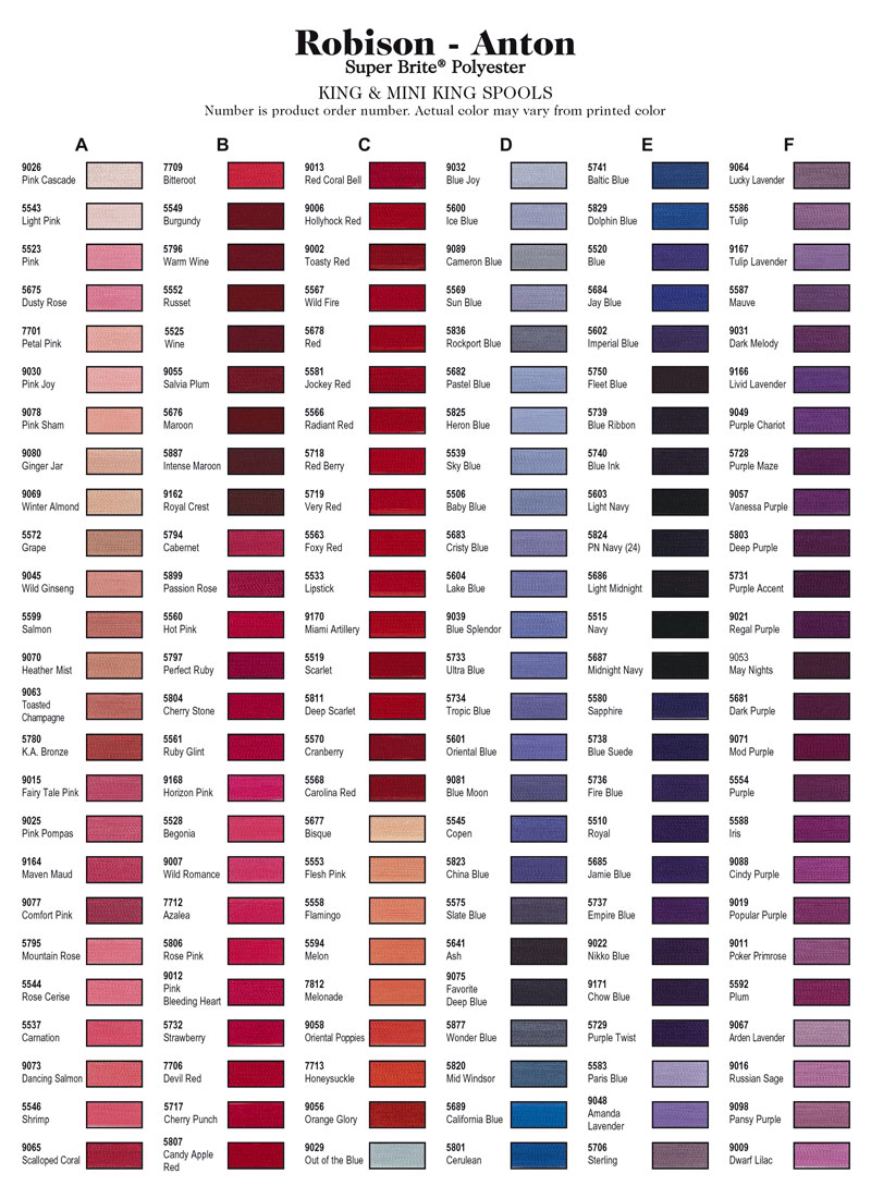 Color Selection SADIE FAYE DESIGNS