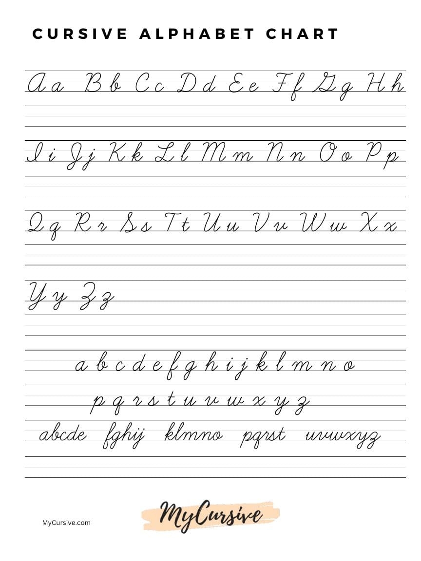 Free Printable Cursive Writing Worksheet Templates Canva