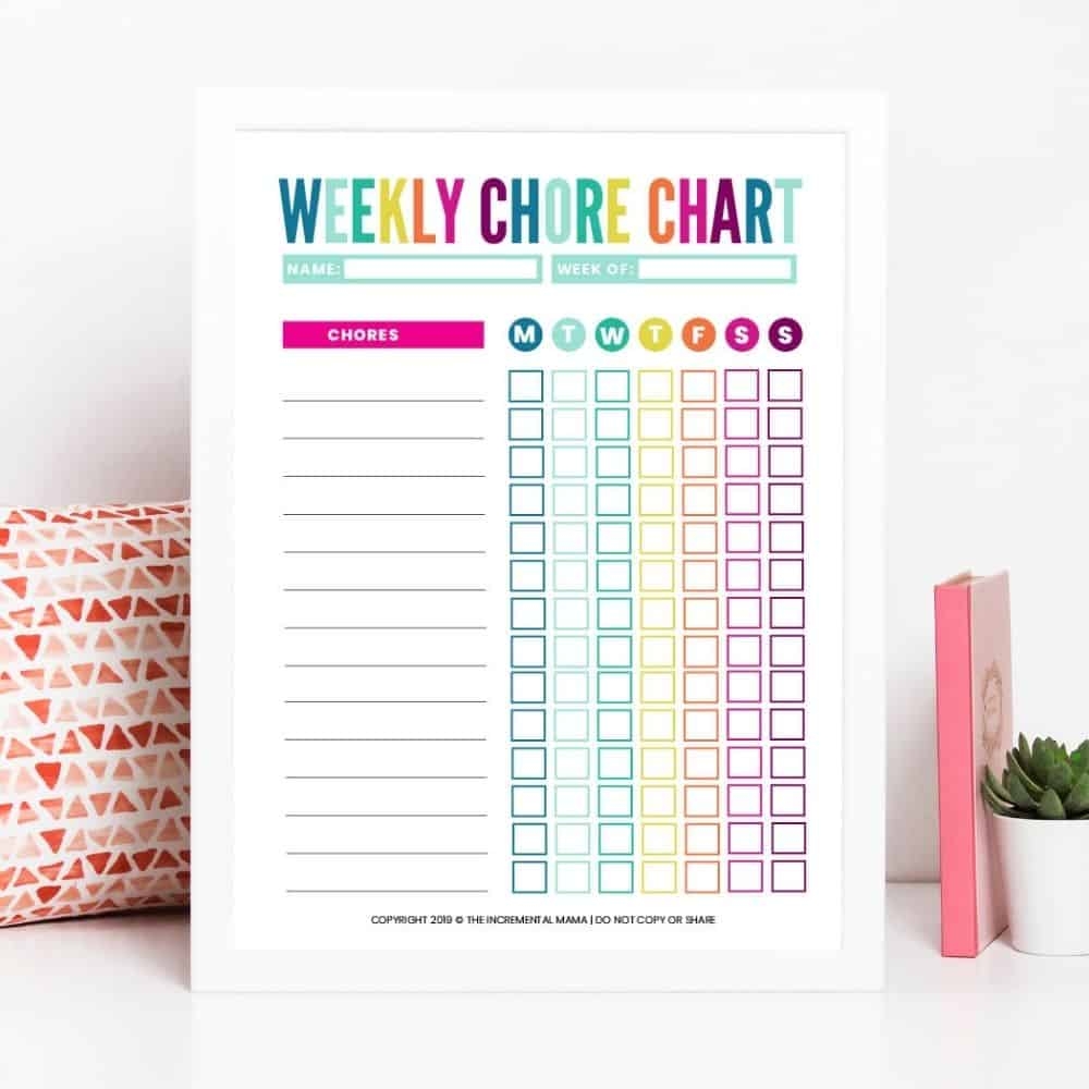 Cute Colorful Free Customizable Chore Chart Printable The Incremental Mama Cute Colorful Free Customizable Chore Chart Printable The Incremental Mama