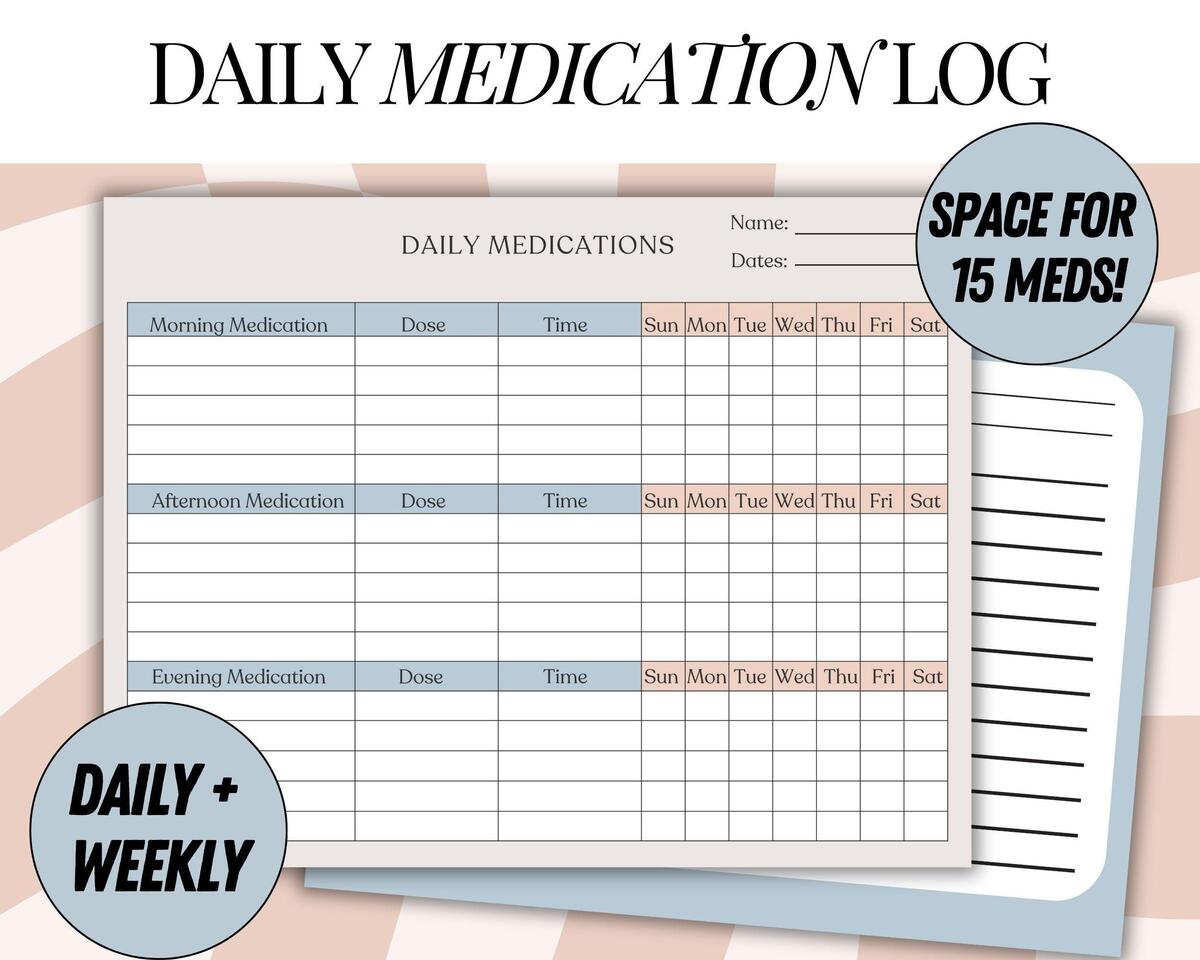 Free Medication List Templates For Patients And Caregivers