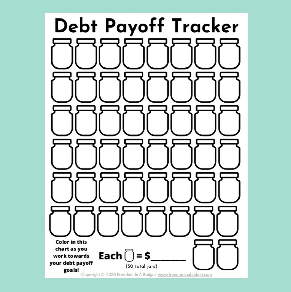 Custom Debt Payoff Tracker Personalised Debt Payment Chart Personal Loan Balance Tracker Customised Debt Free Chart Printable PDF Etsy