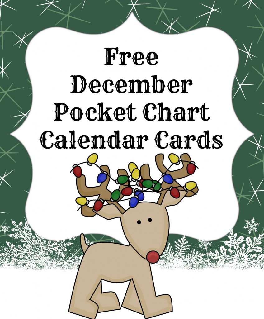 December Pocket Chart Calendar Collection Free Printable Only Passionate Curiosity