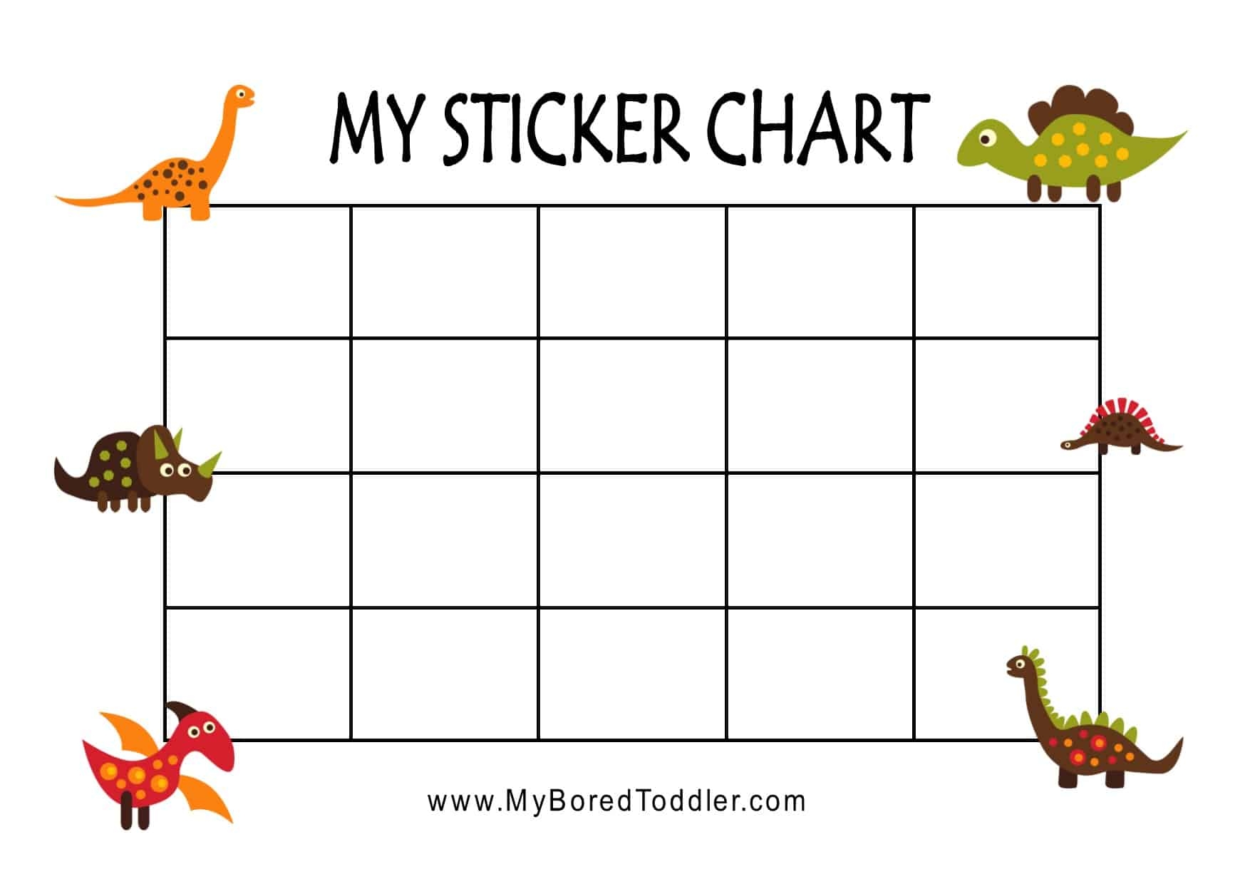 Dinosaur Printable Reward Chart Sticker Chart For Toddlers Preschoolers My Bored Toddler Dinosaur Printable Reward Chart Sticker Chart For Toddlers Preschoolers My Bored Toddler