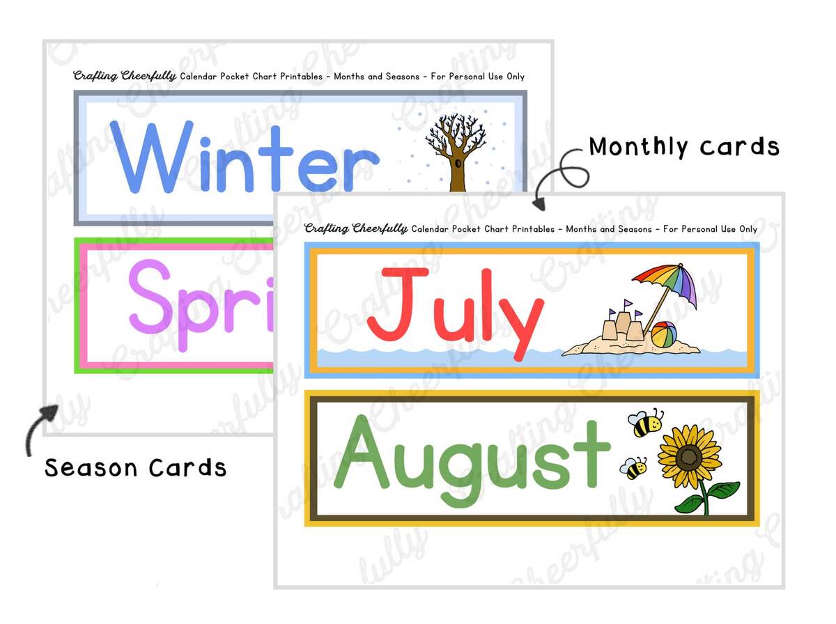 DIY Calendar Pocket Chart Crafting Cheerfully