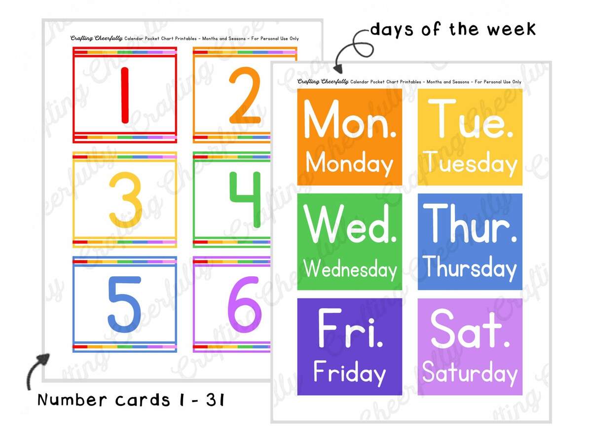 DIY Calendar Pocket Chart Crafting Cheerfully DIY Calendar Pocket Chart Crafting Cheerfully