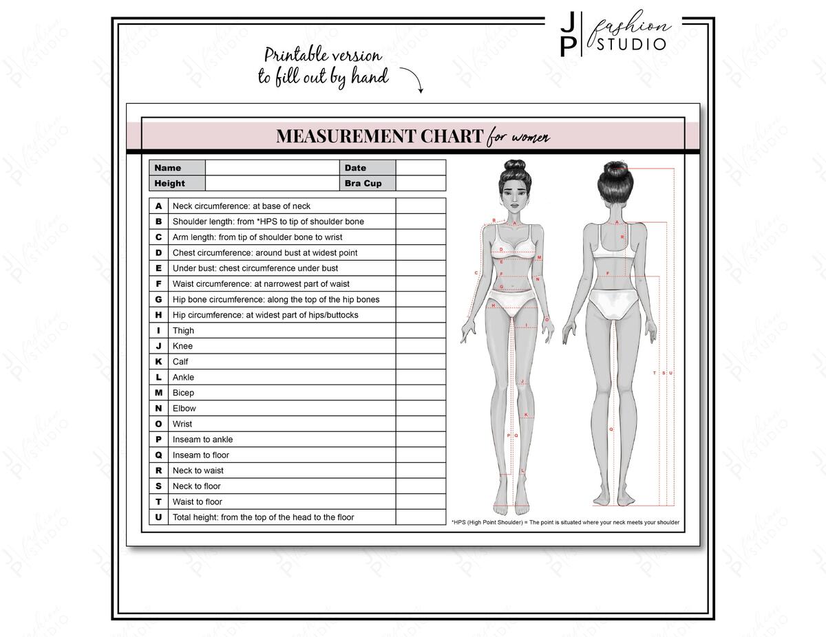 Dress Measurement Chart Etsy Australia