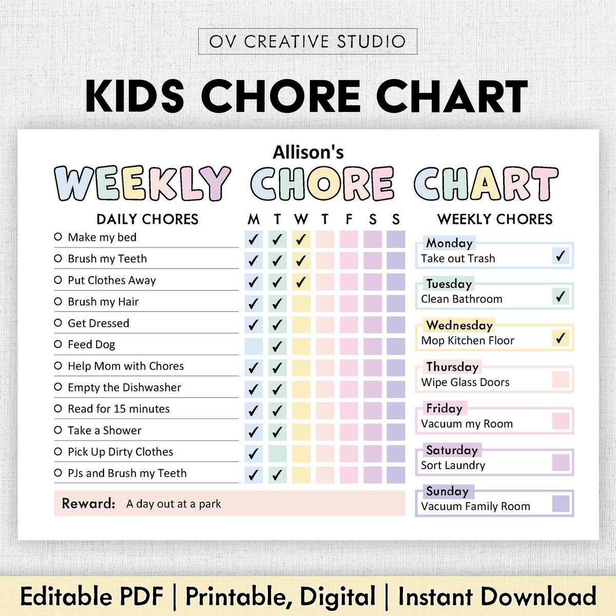 10 Free Printable Chore Charts IMOM
