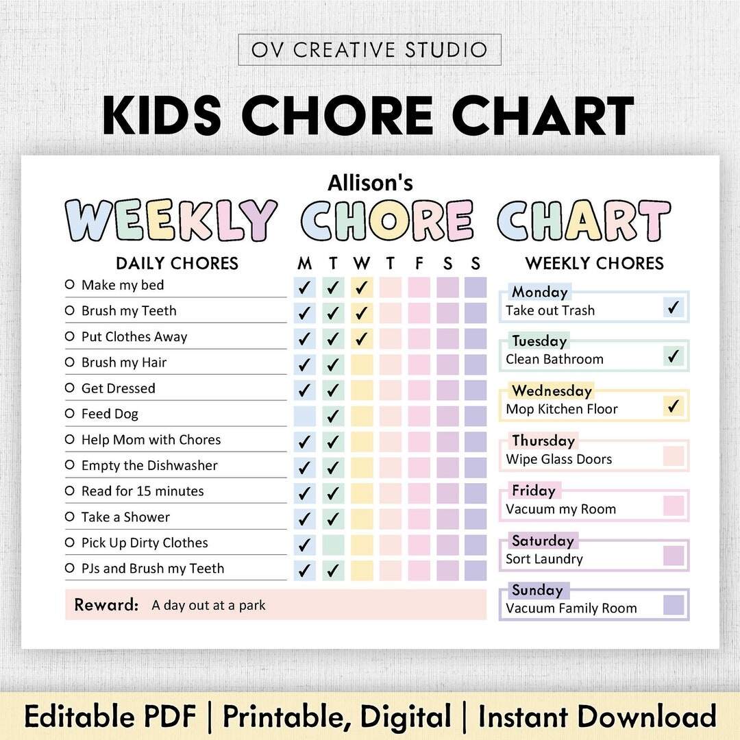 Editable Chore Chart For Kids Printable Kids Daily Weekly Responsibility Chart Kids Chore List Kids Daily Routine Checklist PDF Etsy Hong Kong Editable Chore Chart For Kids Printable Kids Daily Weekly Responsibility Chart Kids Chore List Kids Daily Routine Checklist PDF Etsy Hong Kong