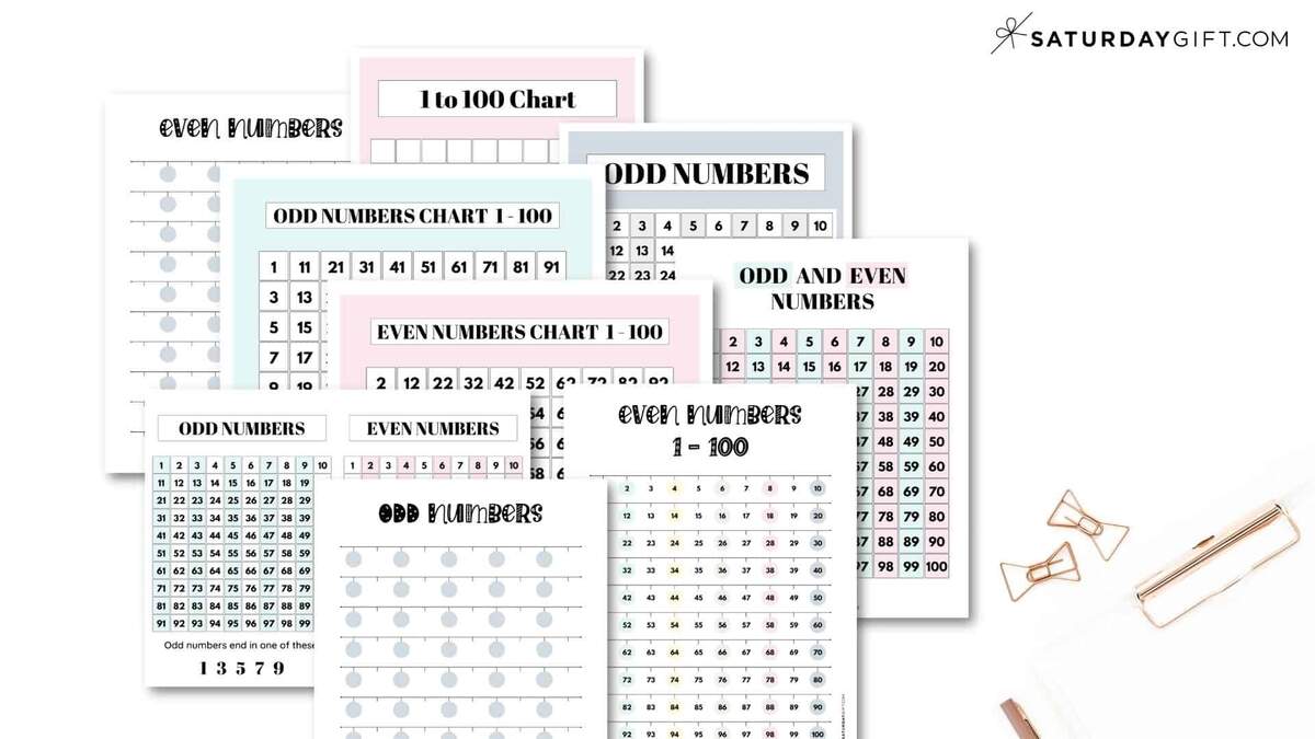 Even And Odd Numbers 28 Cute Free Printable Charts