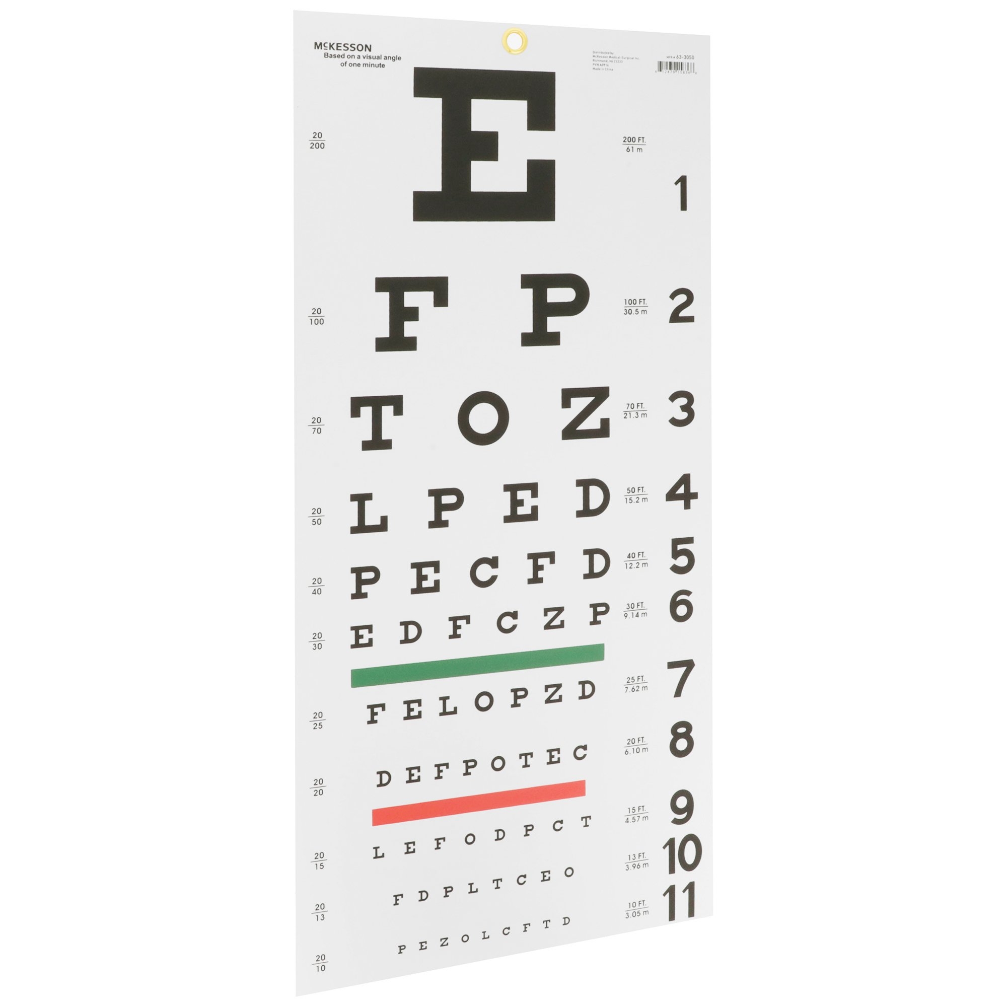 Eye Chart McKesson 20 Foot Distance Acuity Test McKesson
