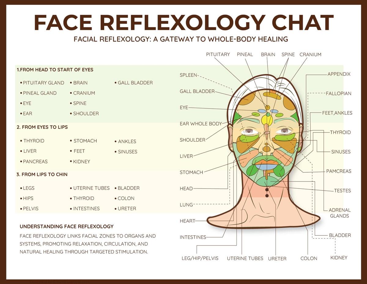 Face Reflexology Chart Points And Labels WordLayouts