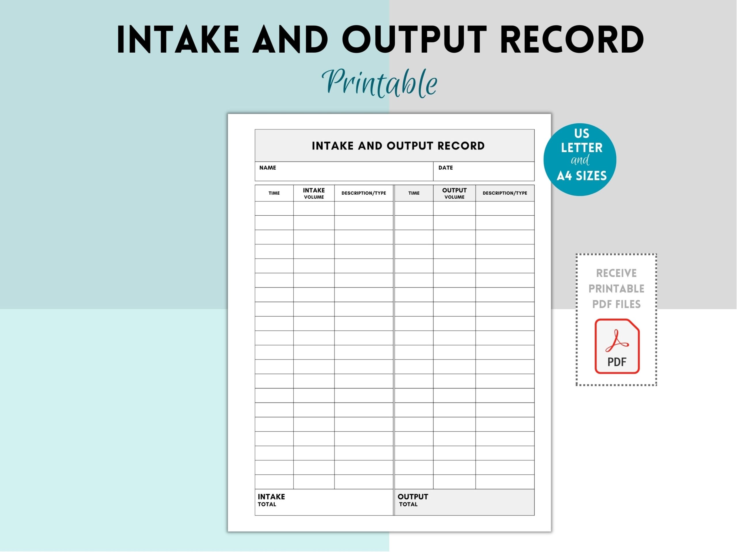 Fluids Intake And Output Record Fluid Balance Chart Intake Output Tracker Nursing Form Urine Output Record Medical Chart Binder Insert Etsy Israel