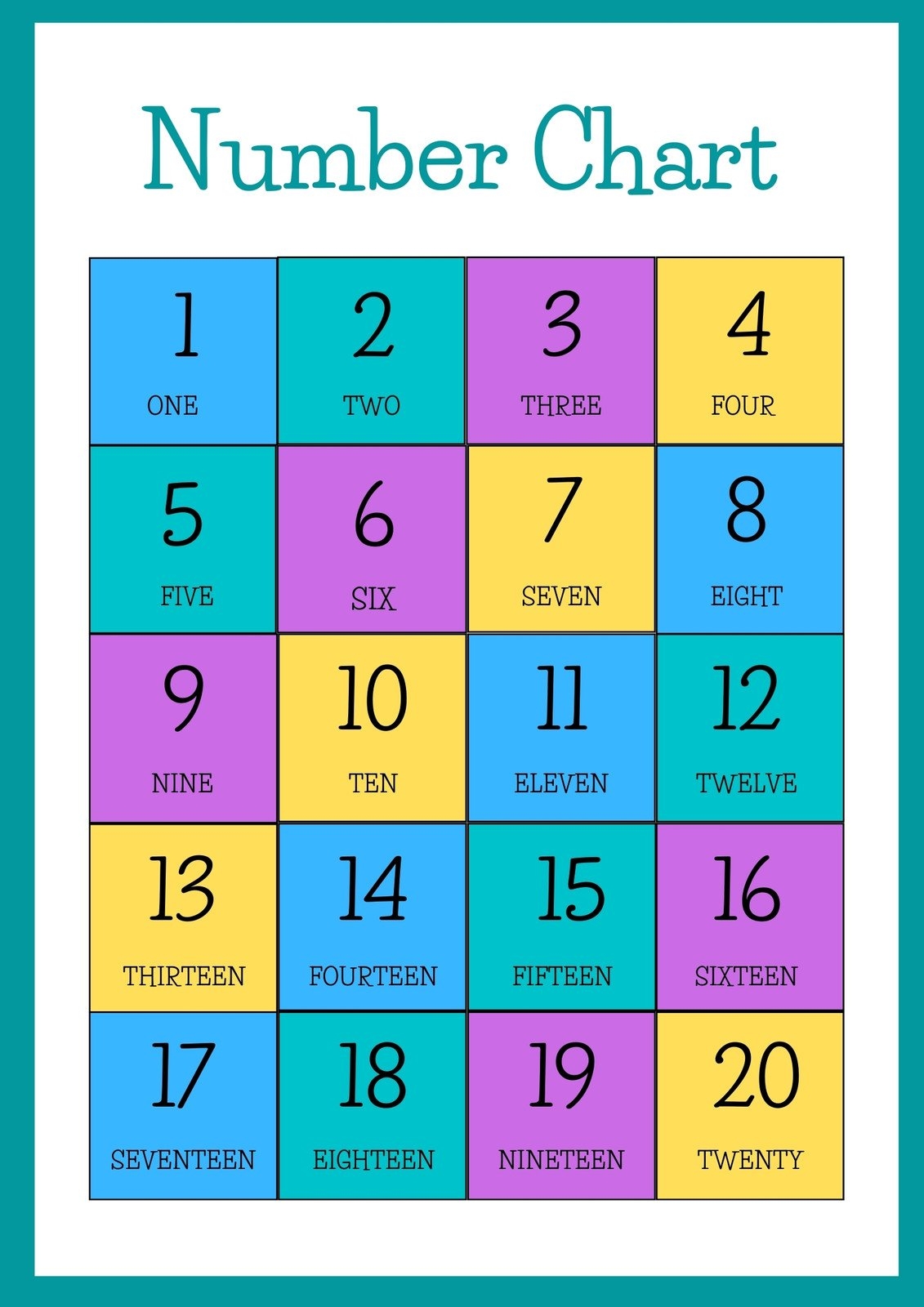 Free And Customizable Numbers Templates