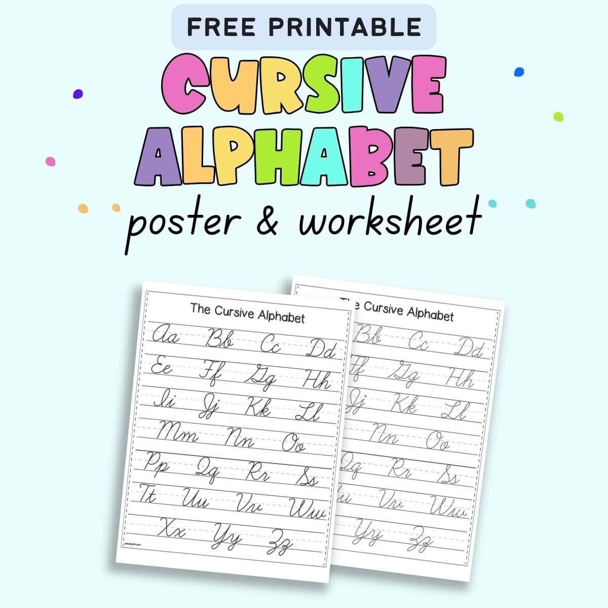 Free Cursive Alphabet Printable The Artisan Life Free Cursive Alphabet Printable The Artisan Life