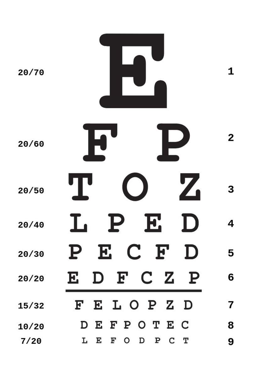 Snellen Eye Chart 10 Free PDF Printables Printablee