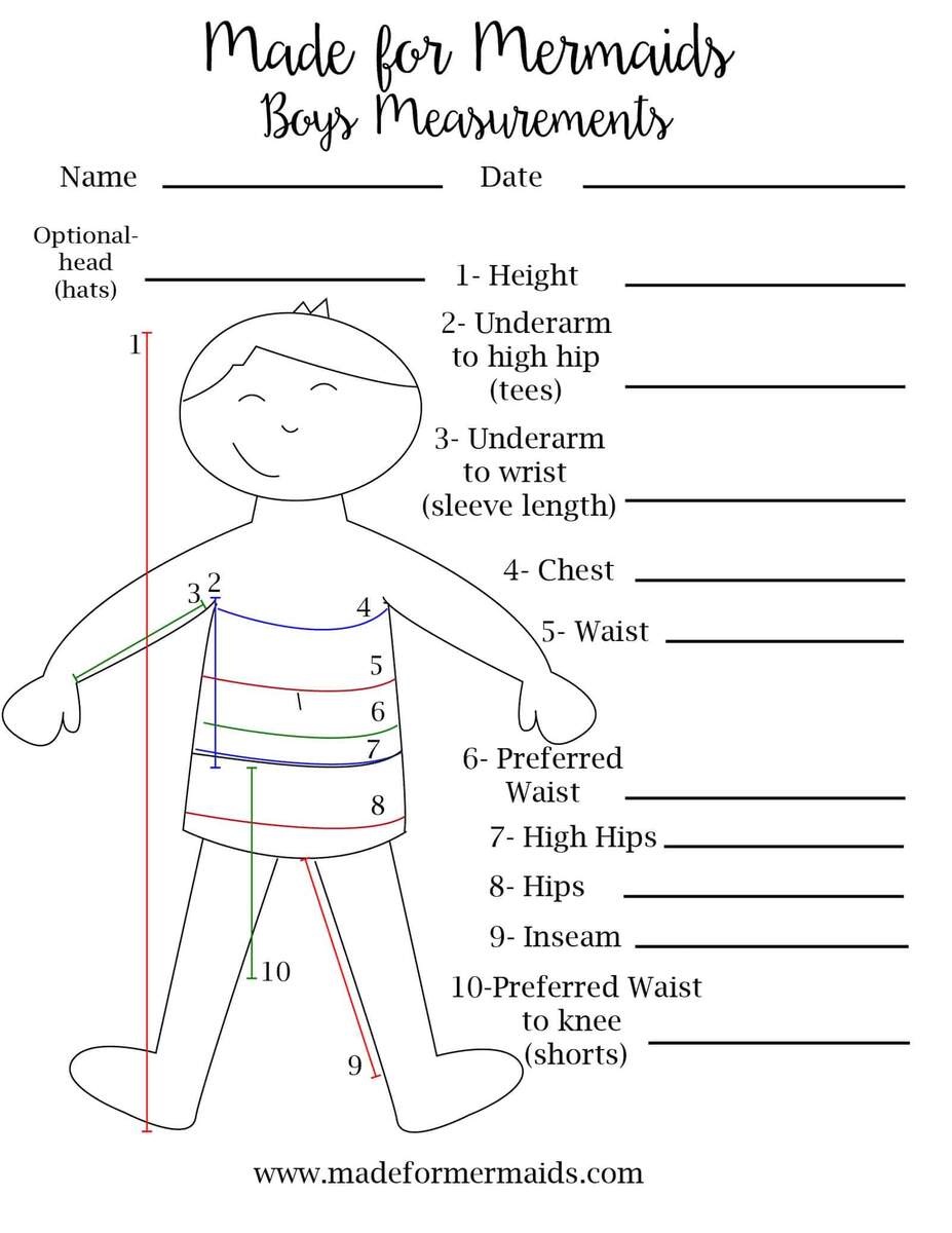 Body Measurement Chart In Illustrator PDF Download Template