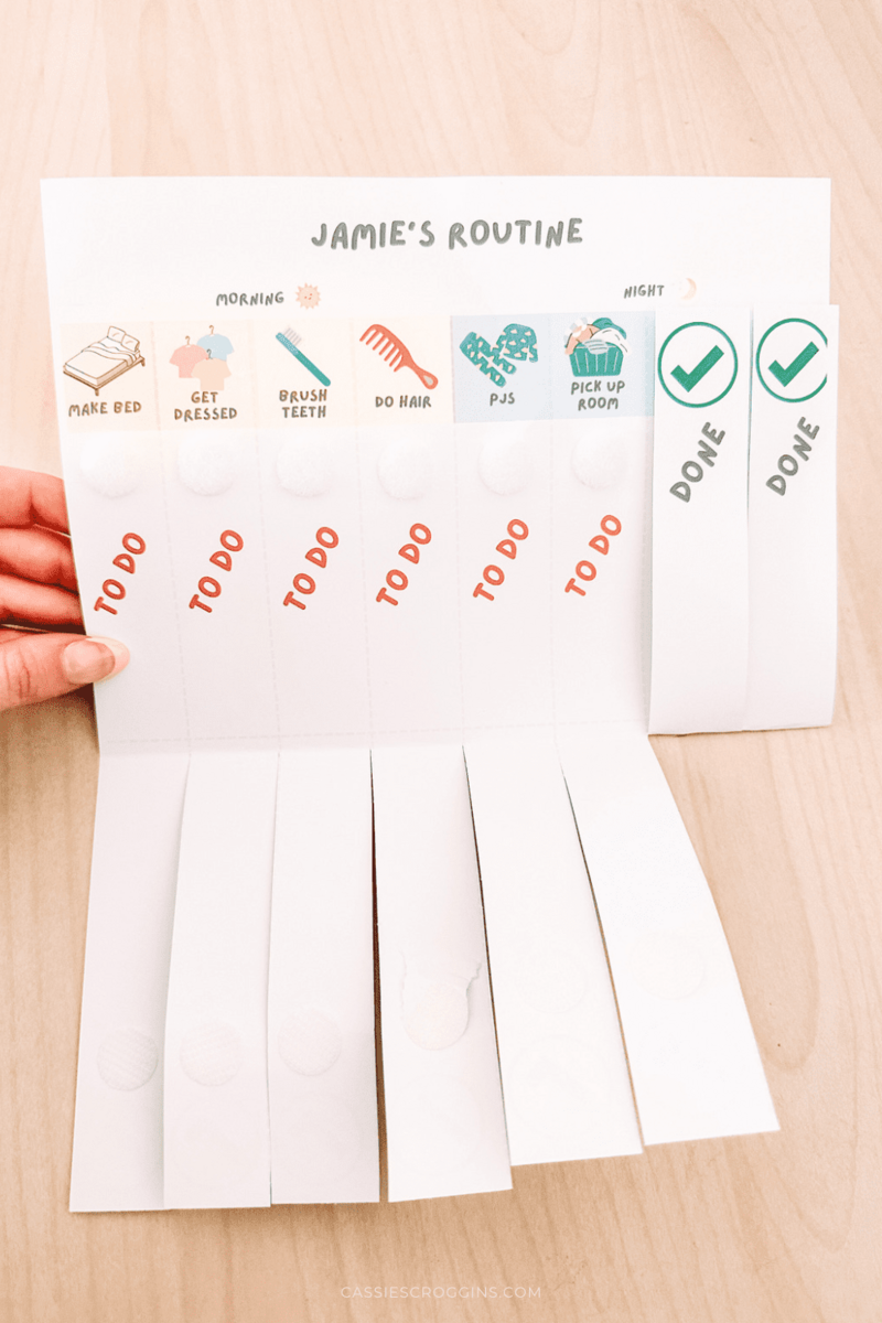 Free Printable Flip Up Routine Chart For Kids Editable In Canva Free Printable Flip Up Routine Chart For Kids Editable In Canva