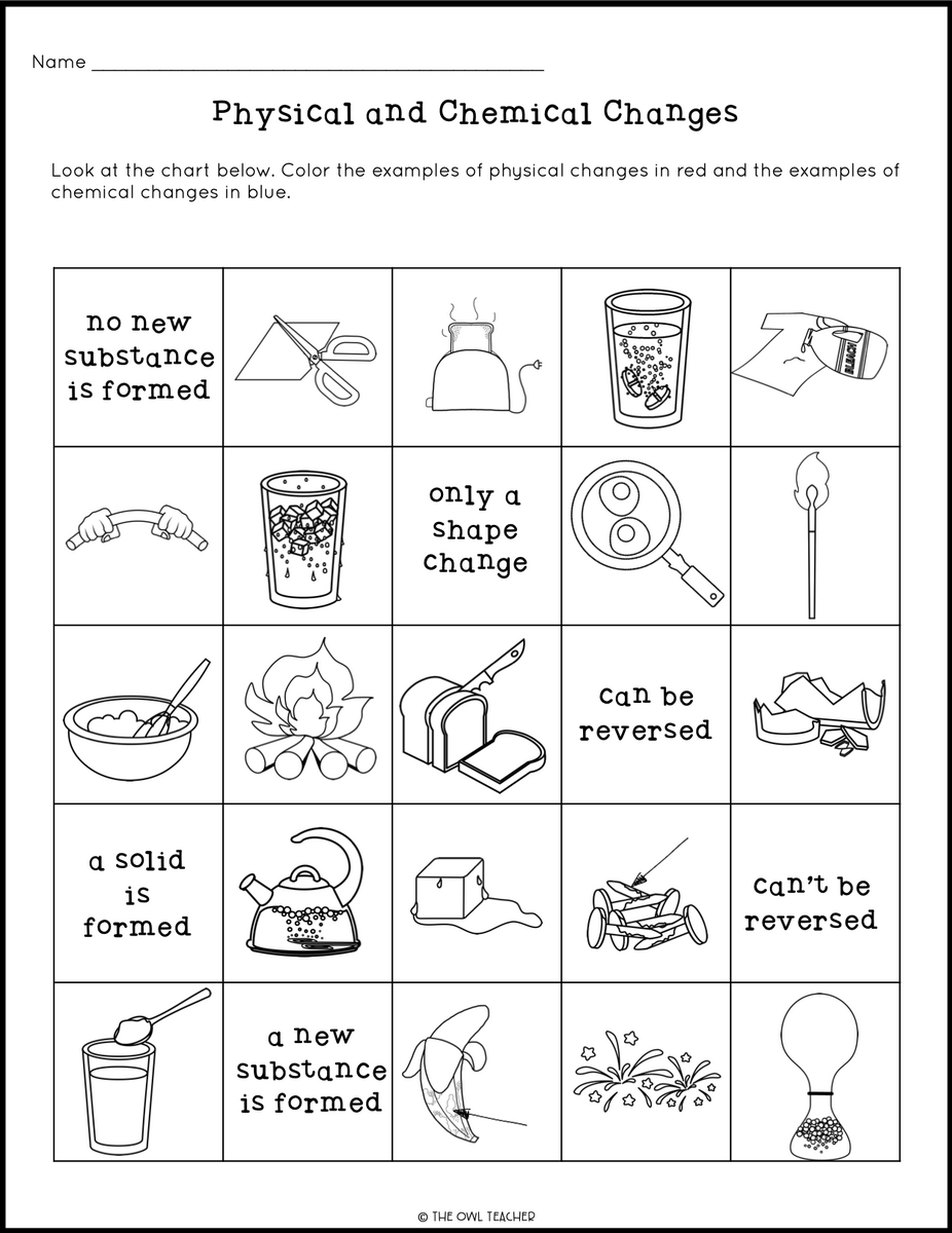 Free Printable Physical And Chemical Properties And Changes Worksheets Worksheets Library Free Printable Physical And Chemical Properties And Changes Worksheets Worksheets Library