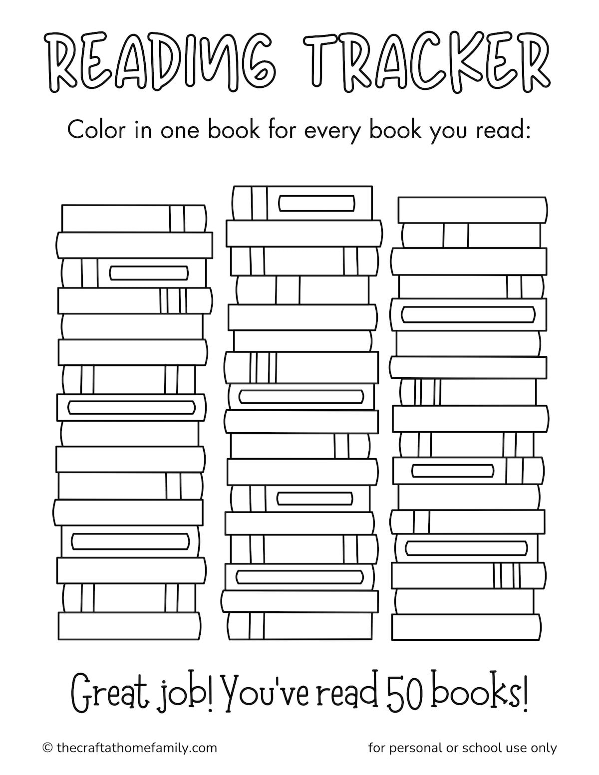 Free Printable Reading Trackers The Craft At Home Family