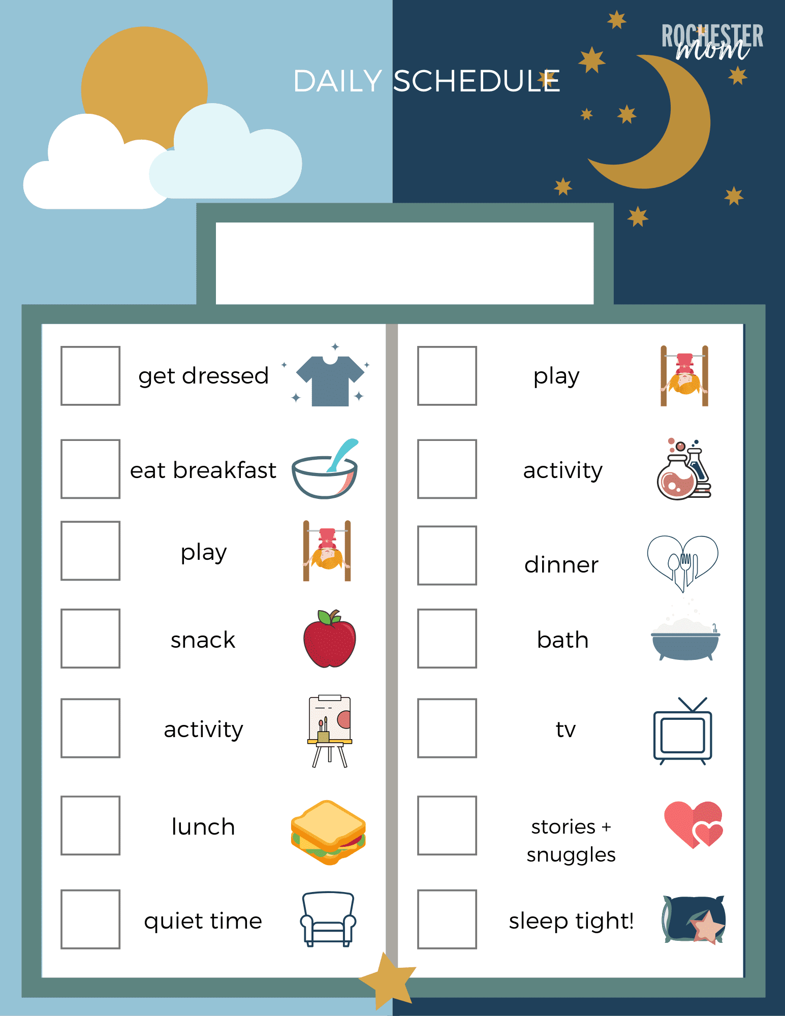 Free Routine Activity Charts Customizable For Your Family Free Printable Flip Up Routine Chart For Kids Editable In Canva