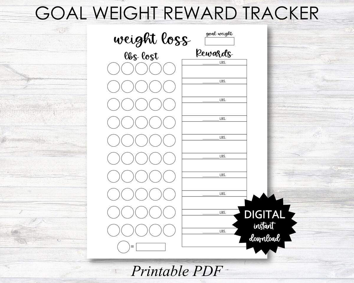 FREE Weight Loss Tracker Printable Customize Before You Print