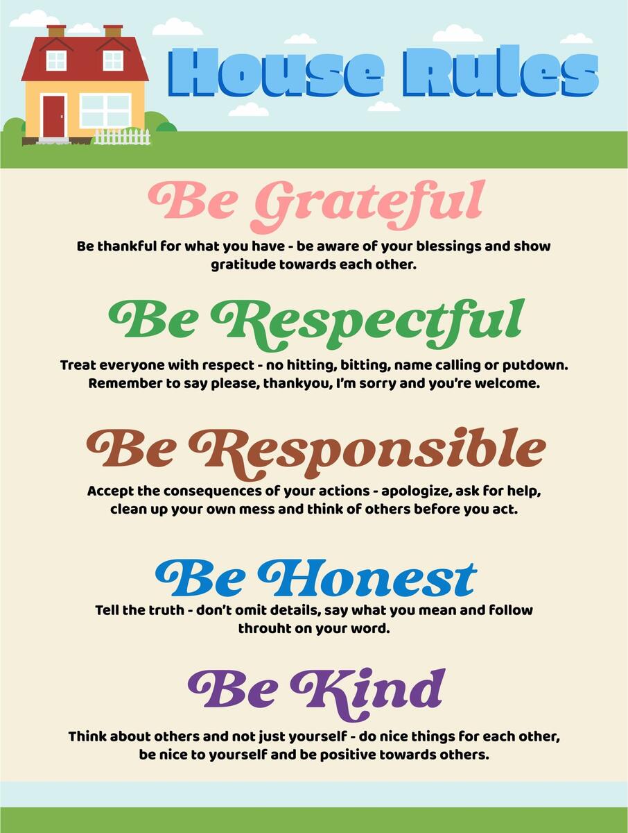 Household Rules 10 Free PDF Printables Printablee Household Rules 10 Free PDF Printables Printablee