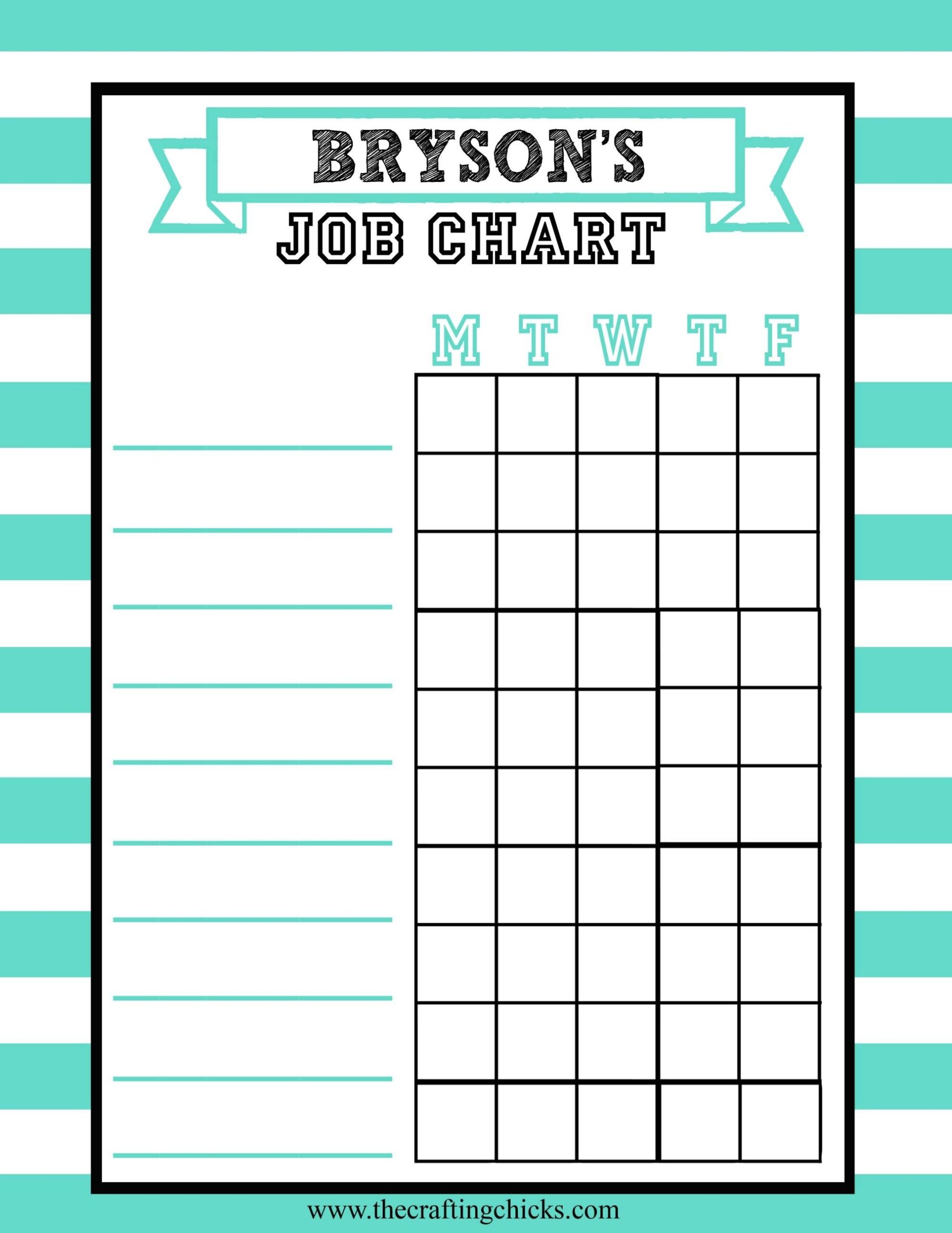 Free Customizable Chore Chart Templates To Print Canva