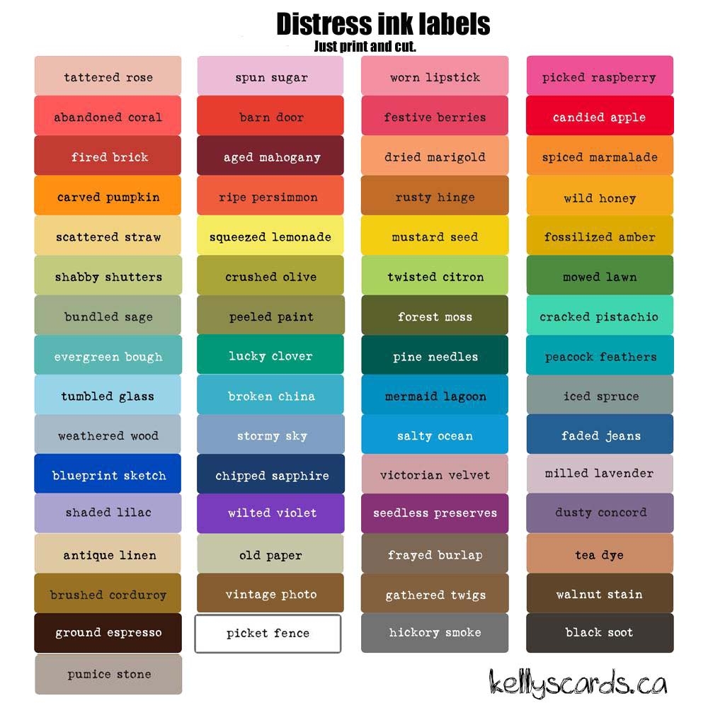 Kelly S Cards Distress Oxide Storage Labels Download Video