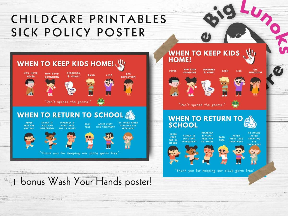 Kids Sick Chart Etsy