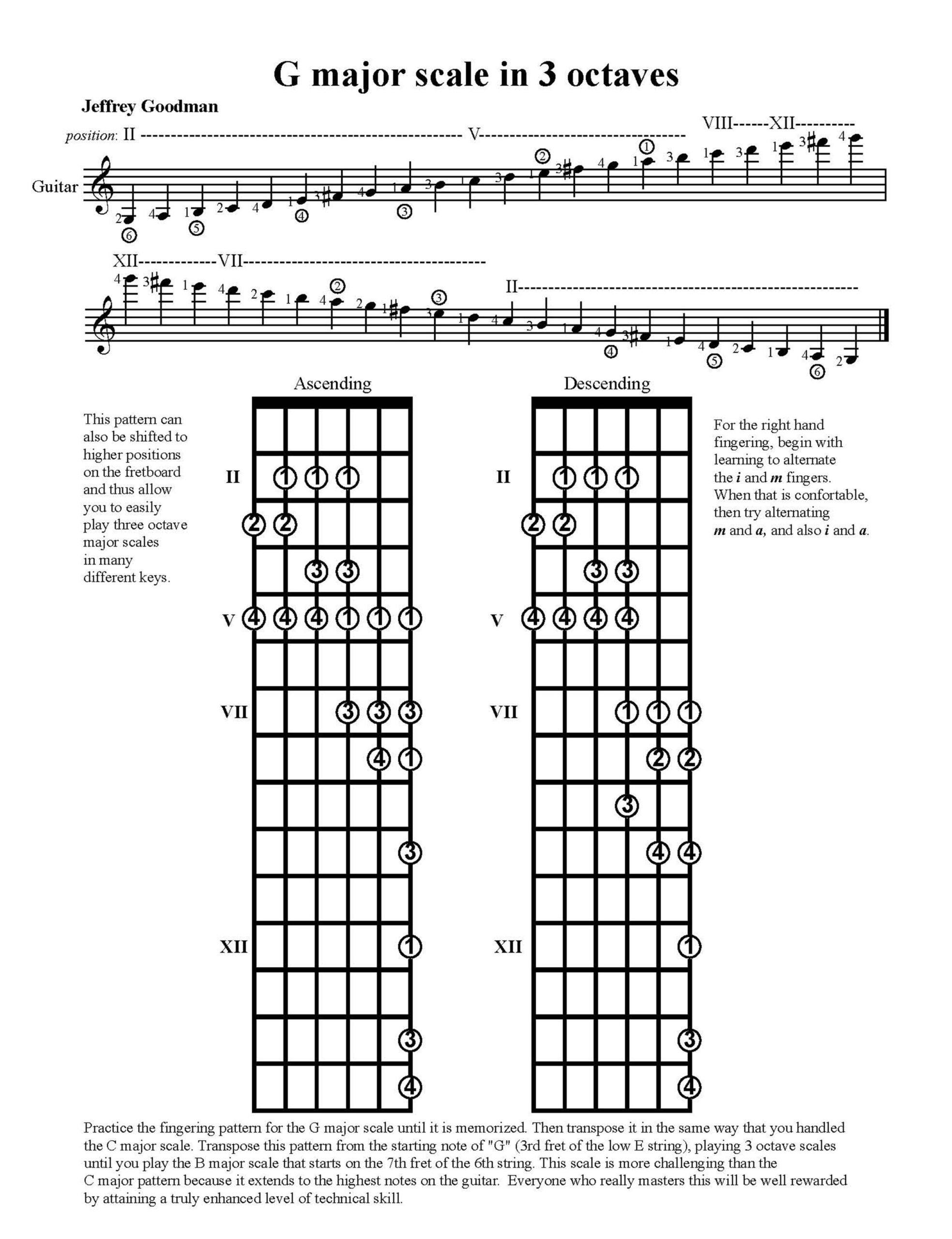 Major Scales 2 And 3 Octave Transposable Patterns JEFFREY GOODMAN MUSIC