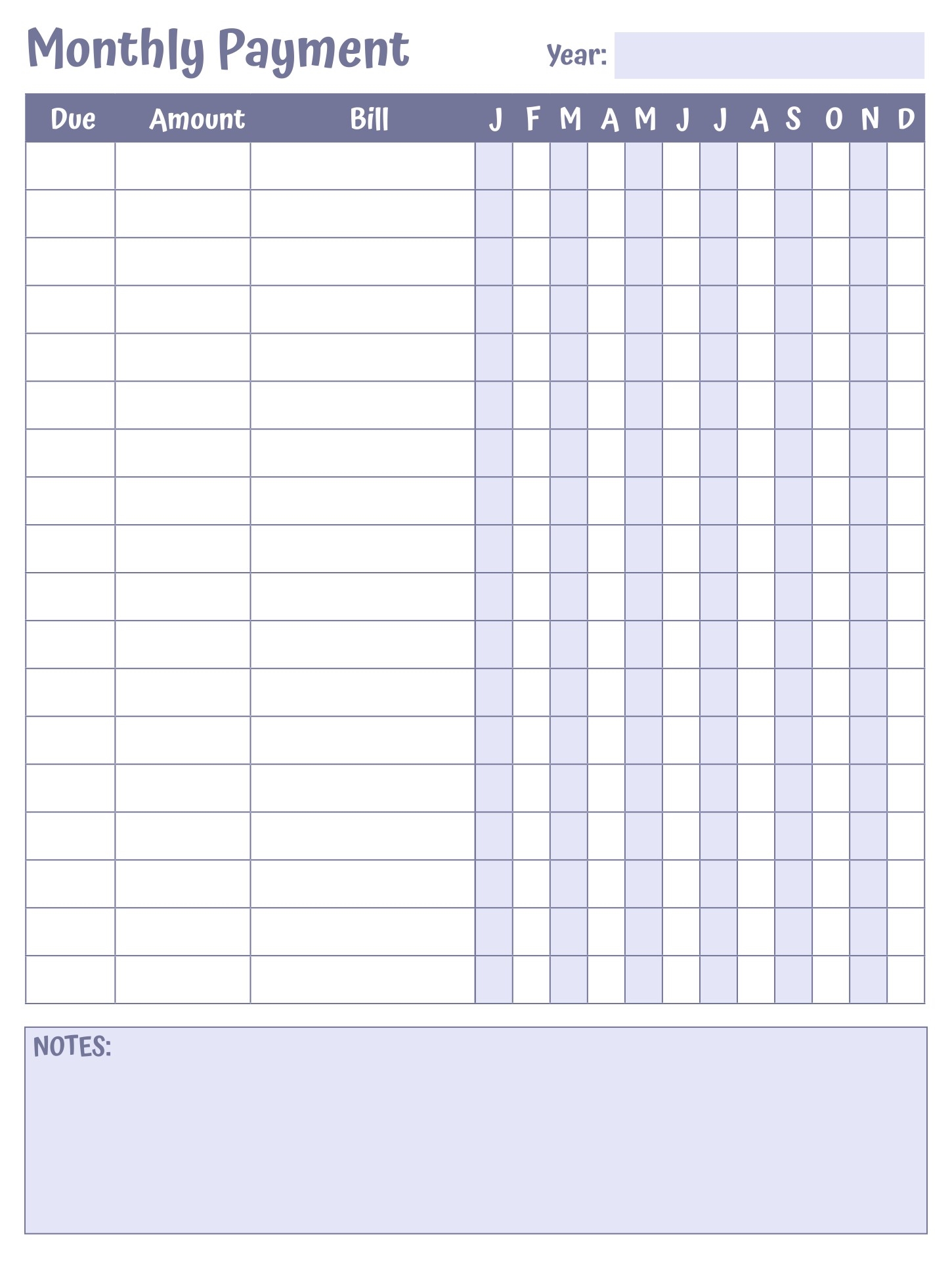 Monthly Bill Payment Schedule 10 Free PDF Printables Printablee