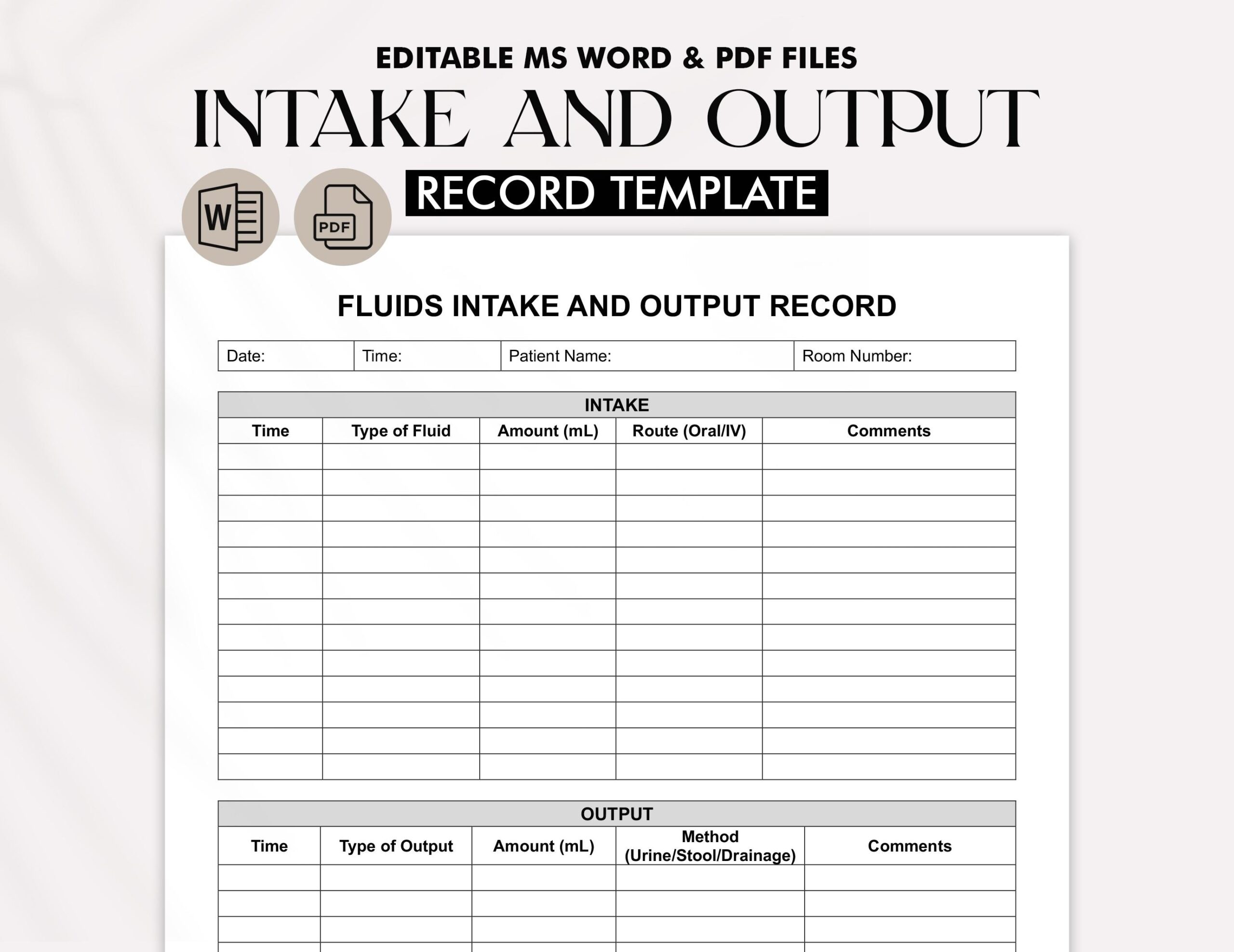 Fluids Intake And Output Record An Intake And Output Tracker Health Care Professionals Form Medical Binder Insert Etsy New Zealand